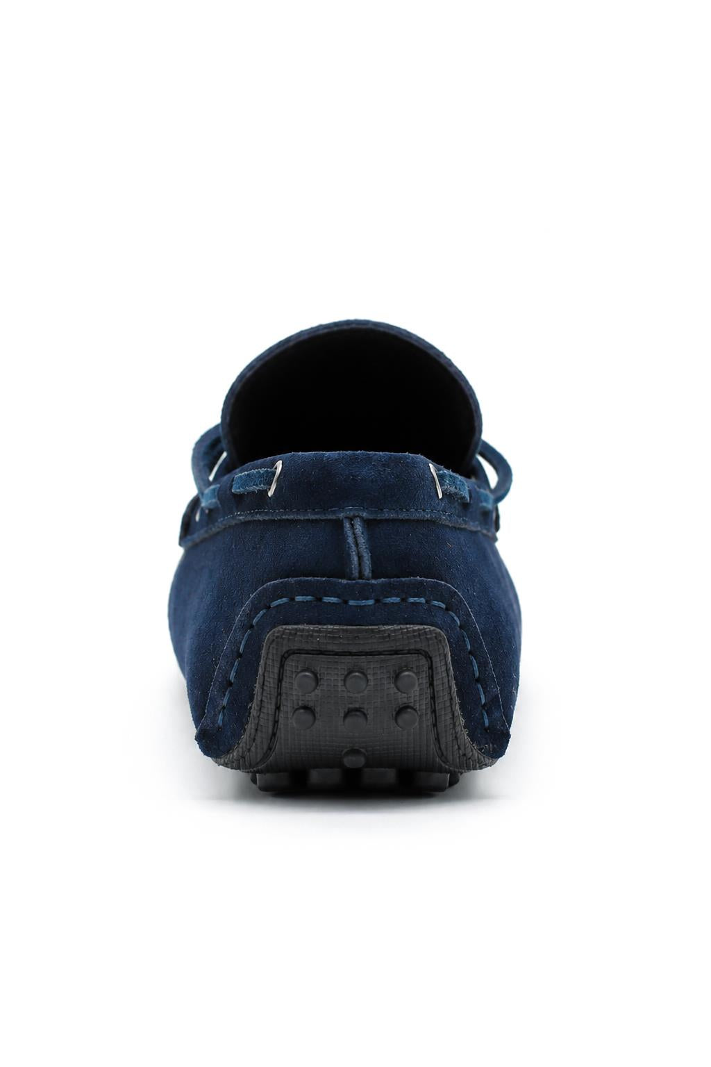 MAT Men's Real Suede Pebble Sole Loafers - Blue Driving Shoes