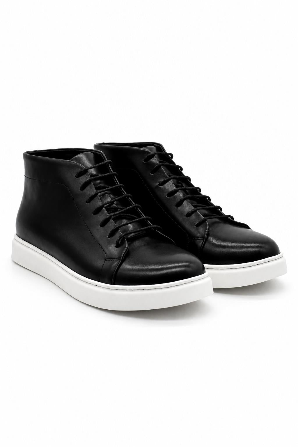ASTER Men’s Black Leather Ankle Trainer Boots
