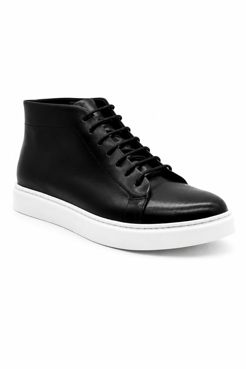 ASTER Men’s Black Leather Ankle Trainer Boots