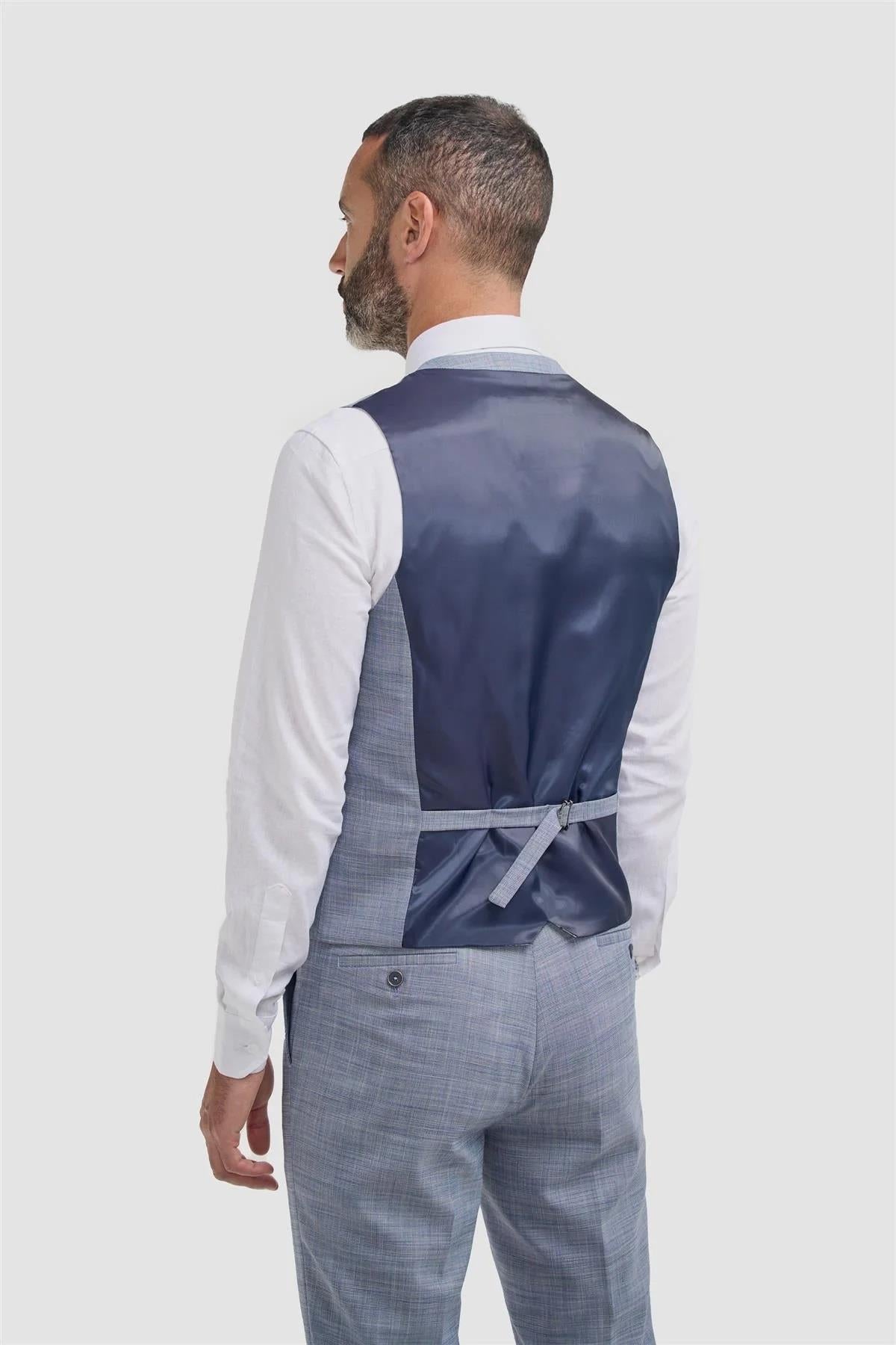 Cavani Camden Blue Waistcoat Wedding Vest