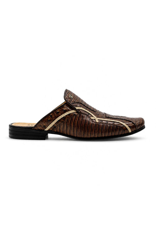 Men’s Glossy Brown Handmade Real Leather Half Shoes