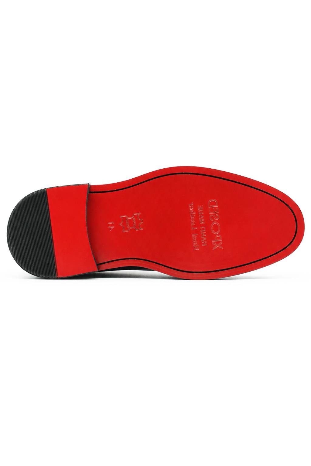 ROWE Men’s Blue Burnished Real Leather Double Monk Strap Shoes