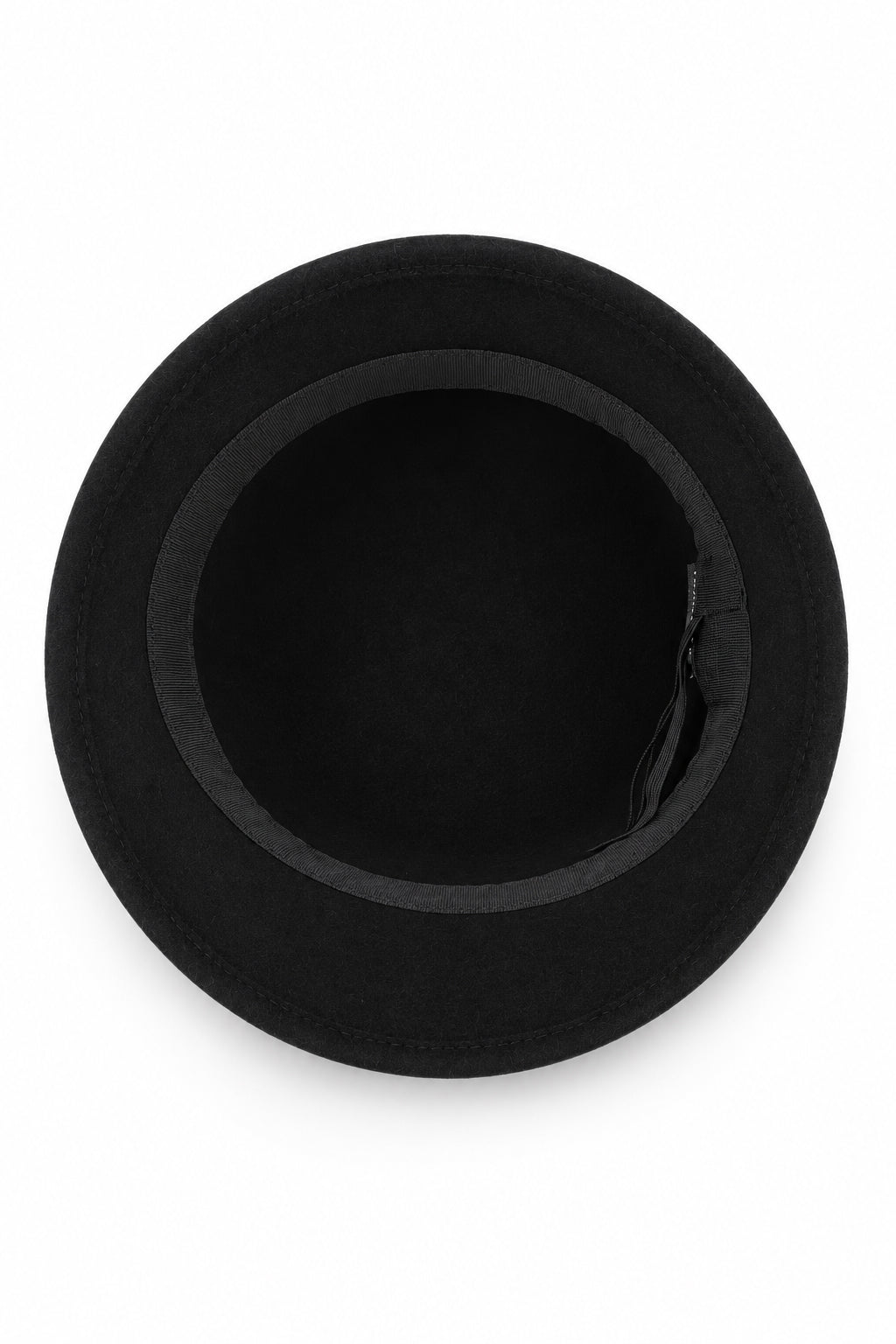 Ladies Vintage 100% Wool Cloche Hat with Buckle & Belt – Black