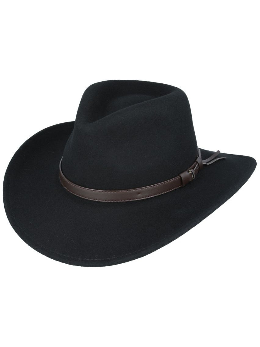 PURE WOOL FELT CRUSHABLE COWBOY HAT