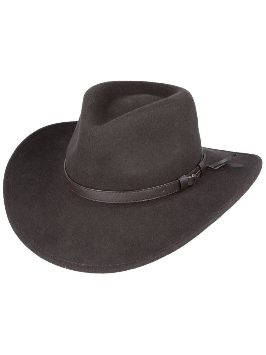 PURE WOOL FELT CRUSHABLE COWBOY HAT