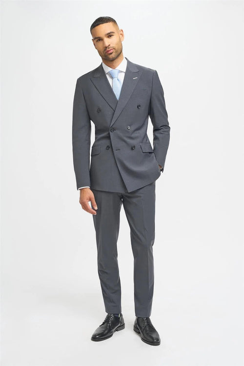 Cavani Bond Wool Rich Charcoal Double Breasted 2 Piece Suit