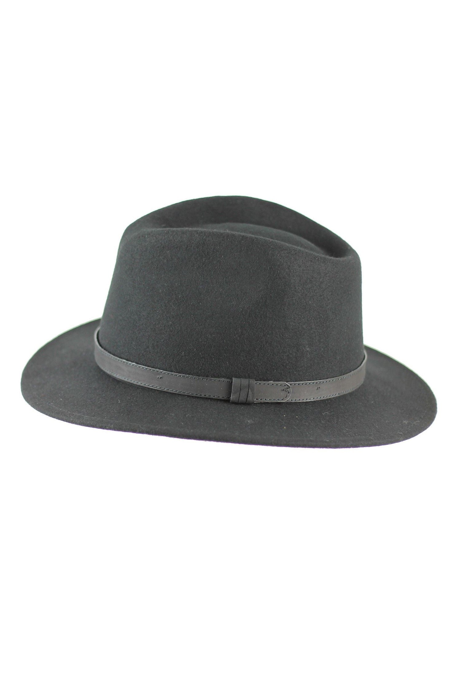 Unisex Vintage 100% Felt Wool Wide Brim Crushable Fedora Hat