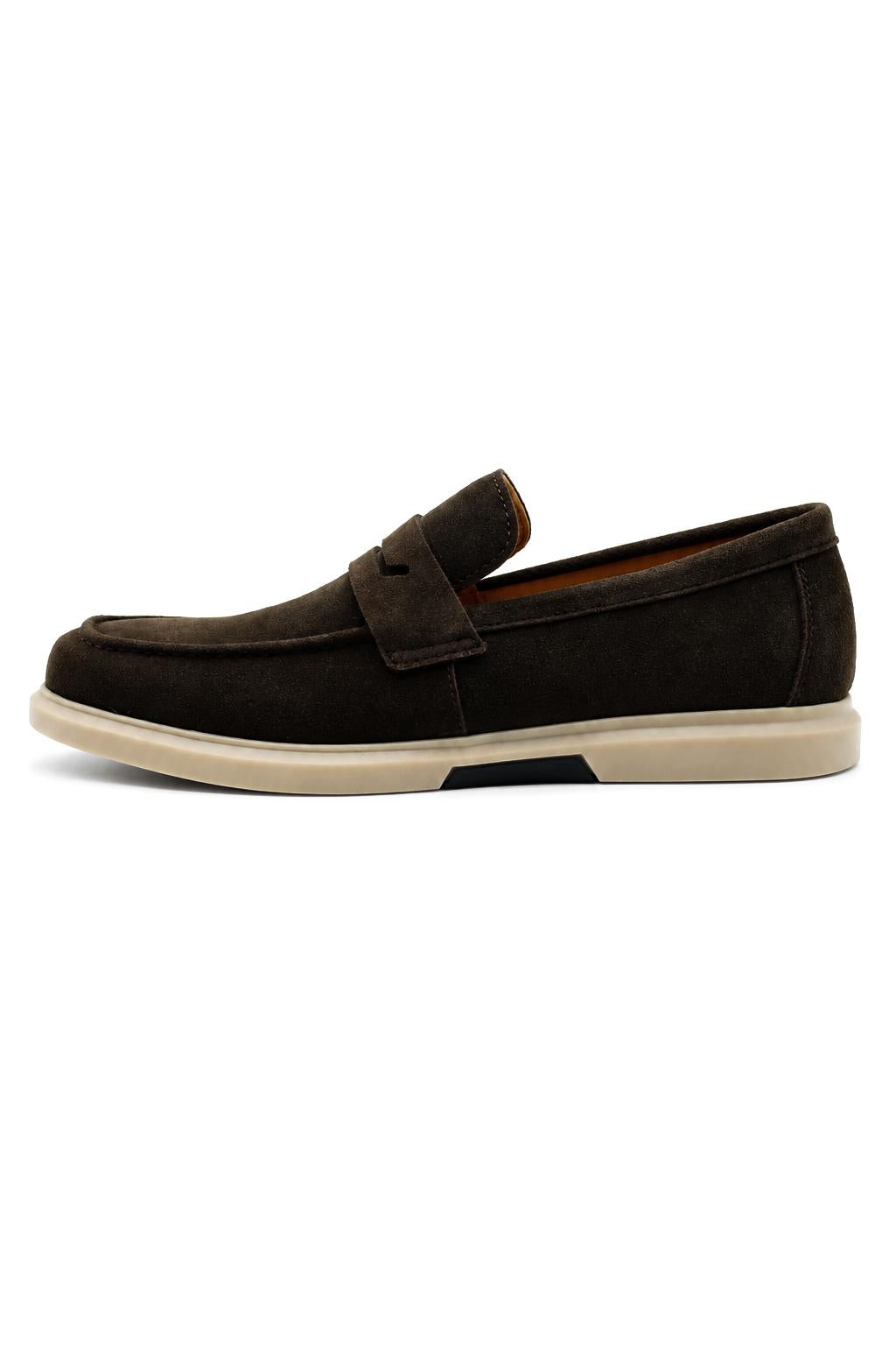 Men’s Milo Brown Suede Leather Penny Loafers