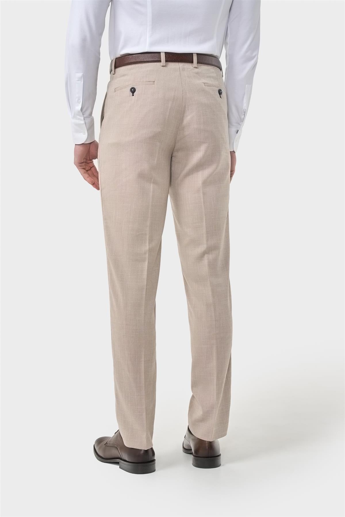 MIAMI – TAILORED FIT LINEN BLEND STONE 3 PIECE SUIT