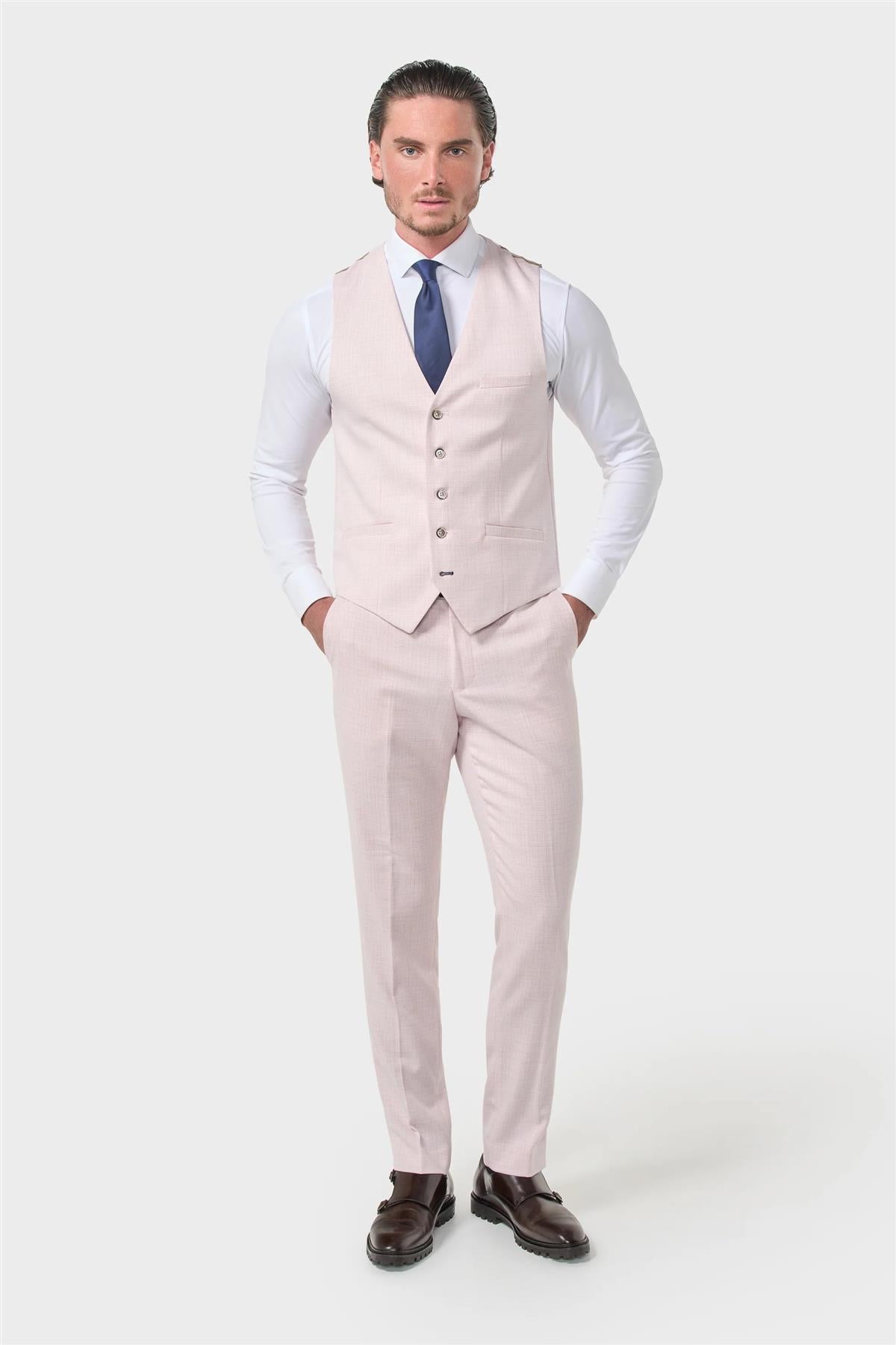 Cavani – Tropez Tailored 3 Piece Suit in Pink
