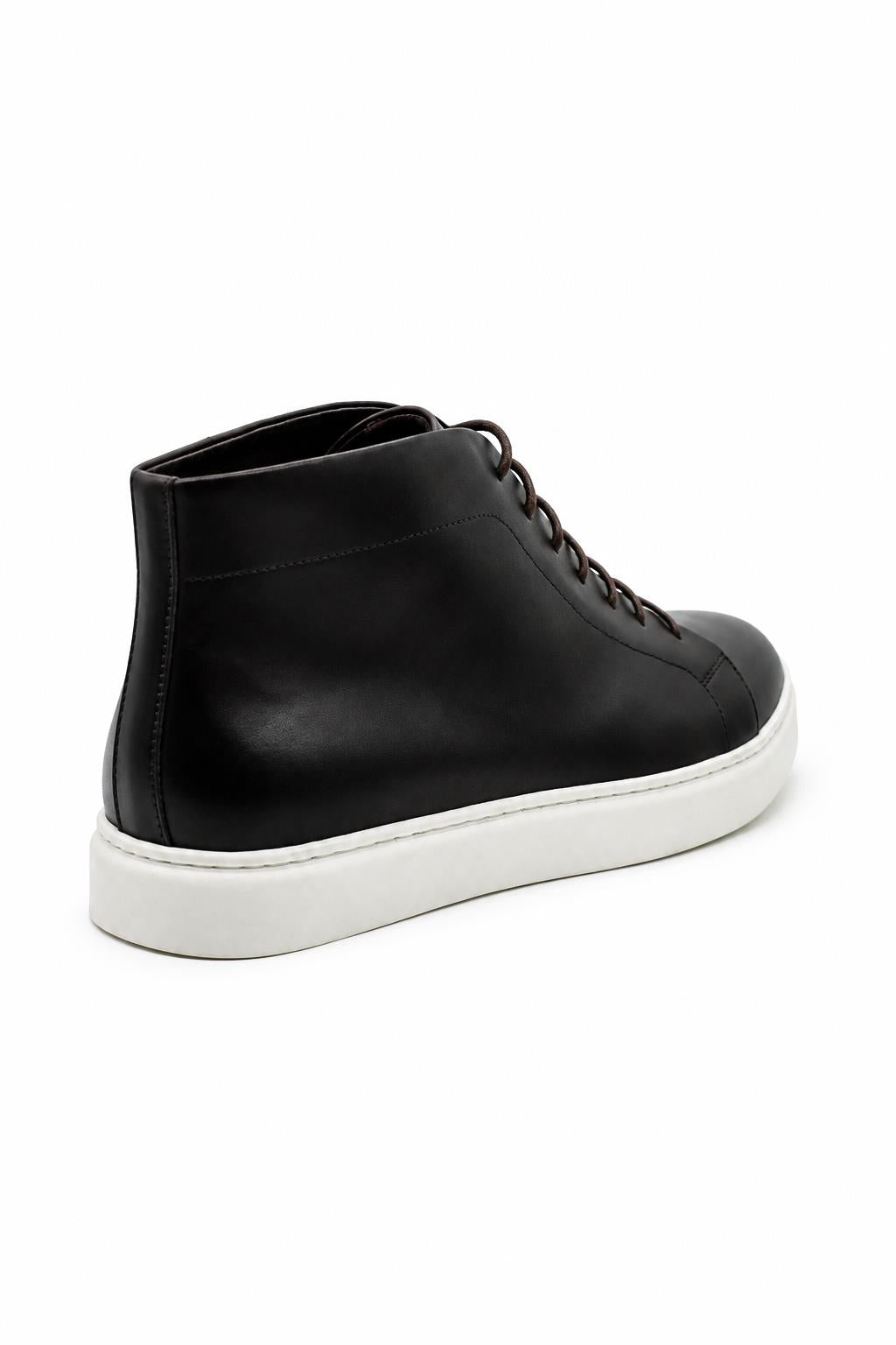 ASTER - Men’s Coffee Brown Leather Ankle Trainer Boots