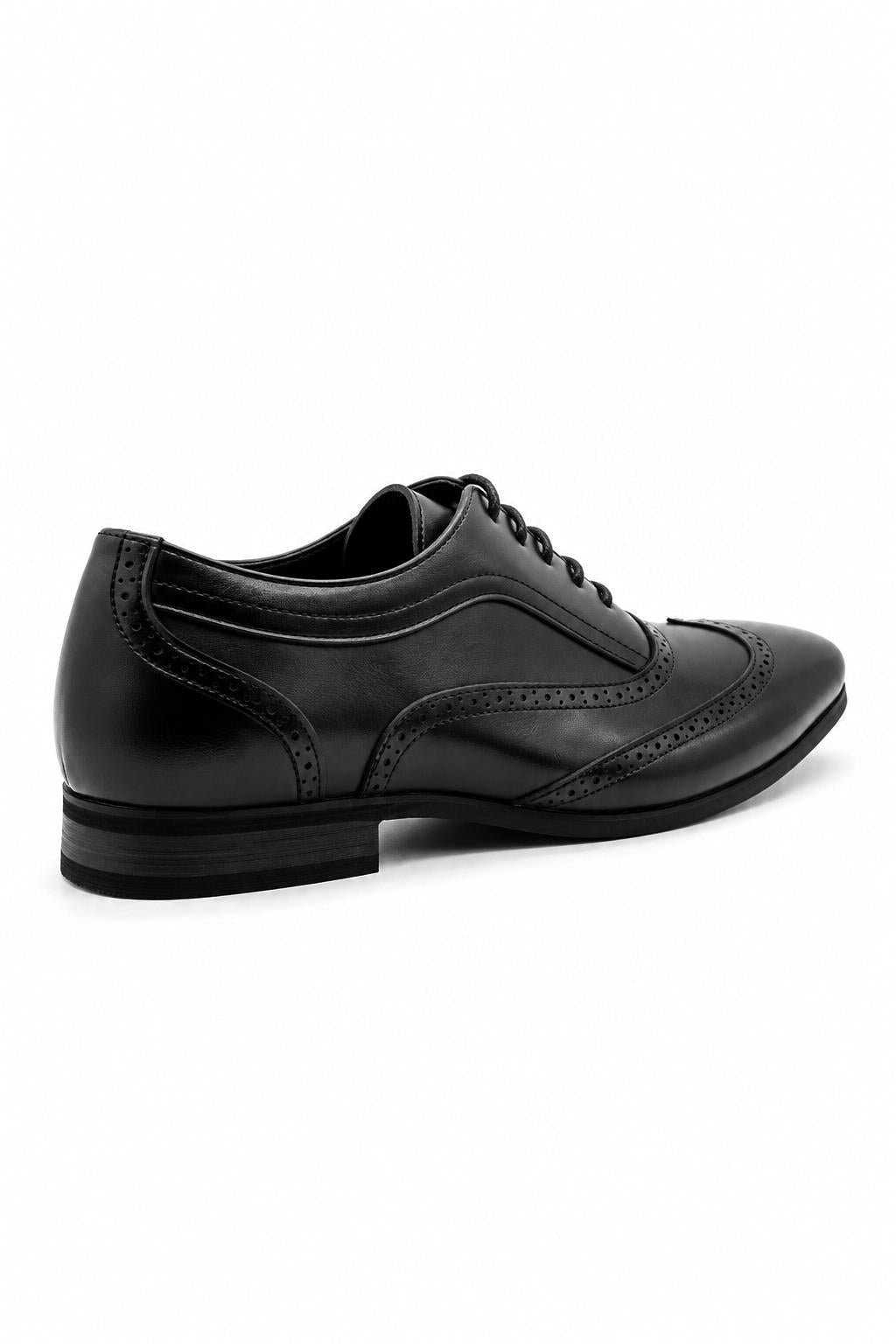 Men's Black Wingtip Brogue Oxford Formal Shoes