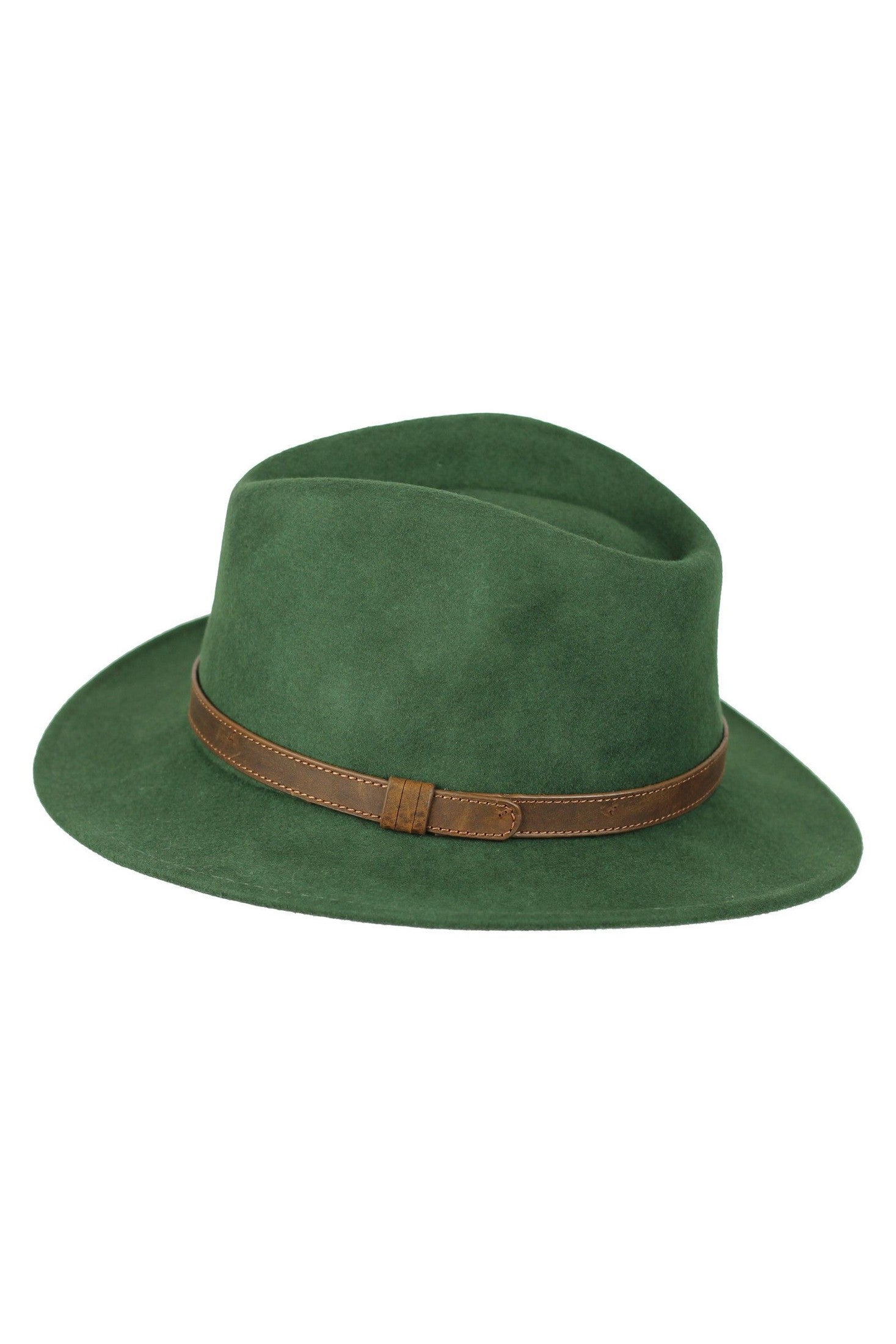 Unisex Vintage 100% Felt Wool Wide Brim Crushable Fedora Hat