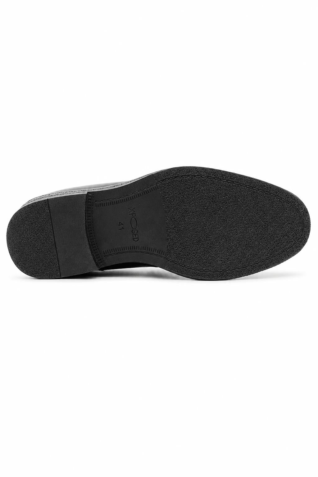 Men’s Brown Patent Pin-Dot Penny Loafers