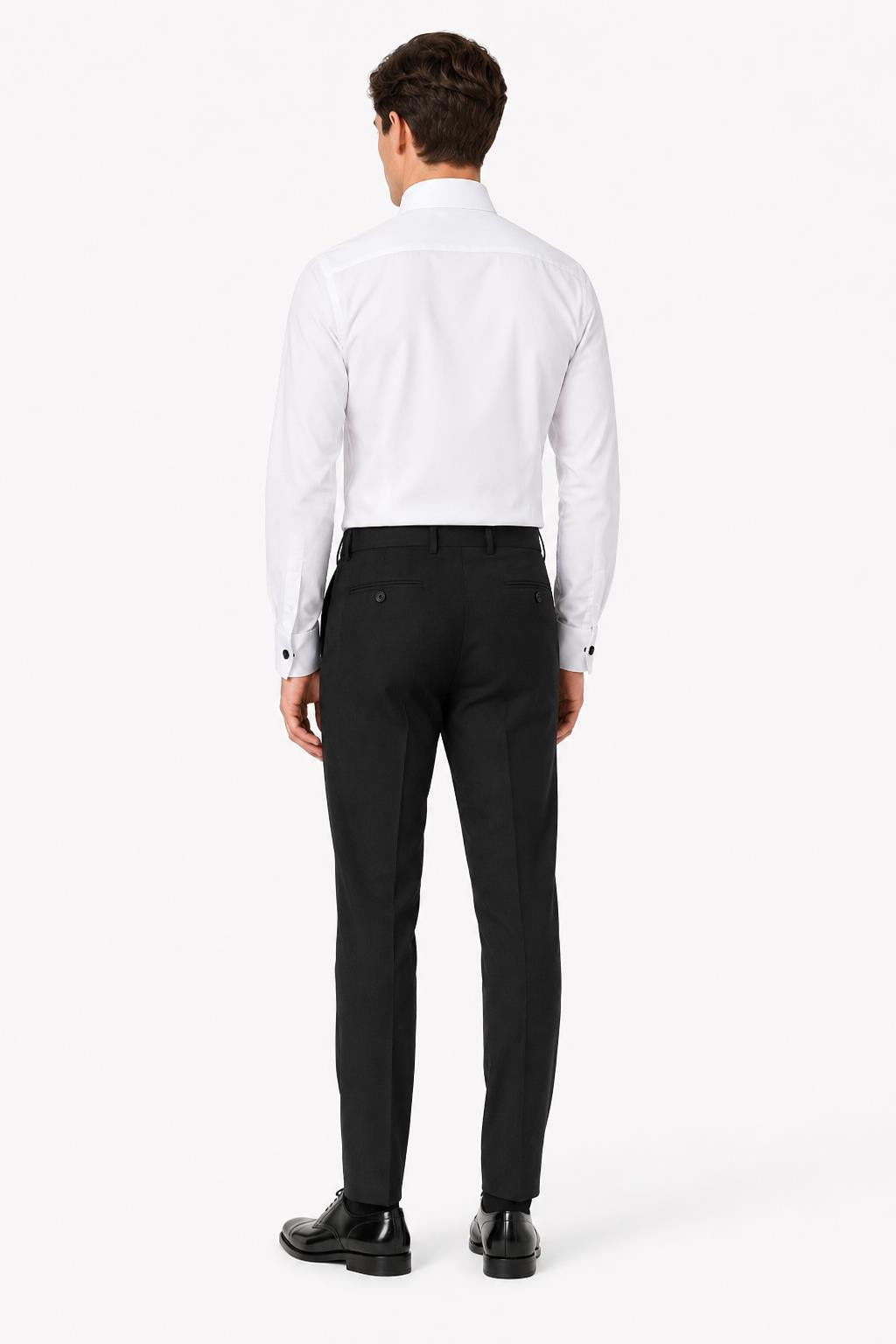 WHITE TUXEDO WING COLLAR SHIRT