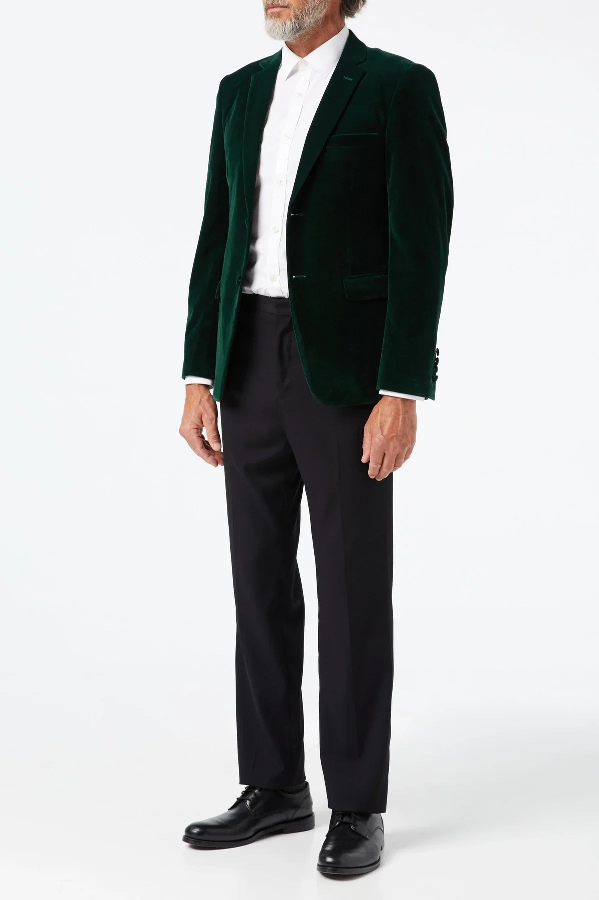 Men's Gary Green Velvet Single Breasted 4-Piece Suit Bundle