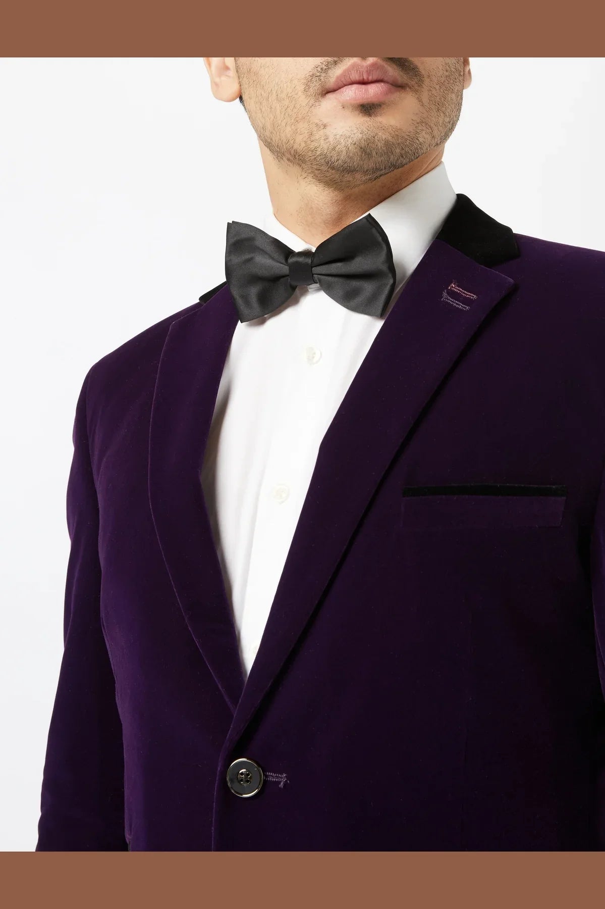 Men's Ricky Purple Single Breasted Soft Velvet 4-Piece Tuxedo Suit Bundle