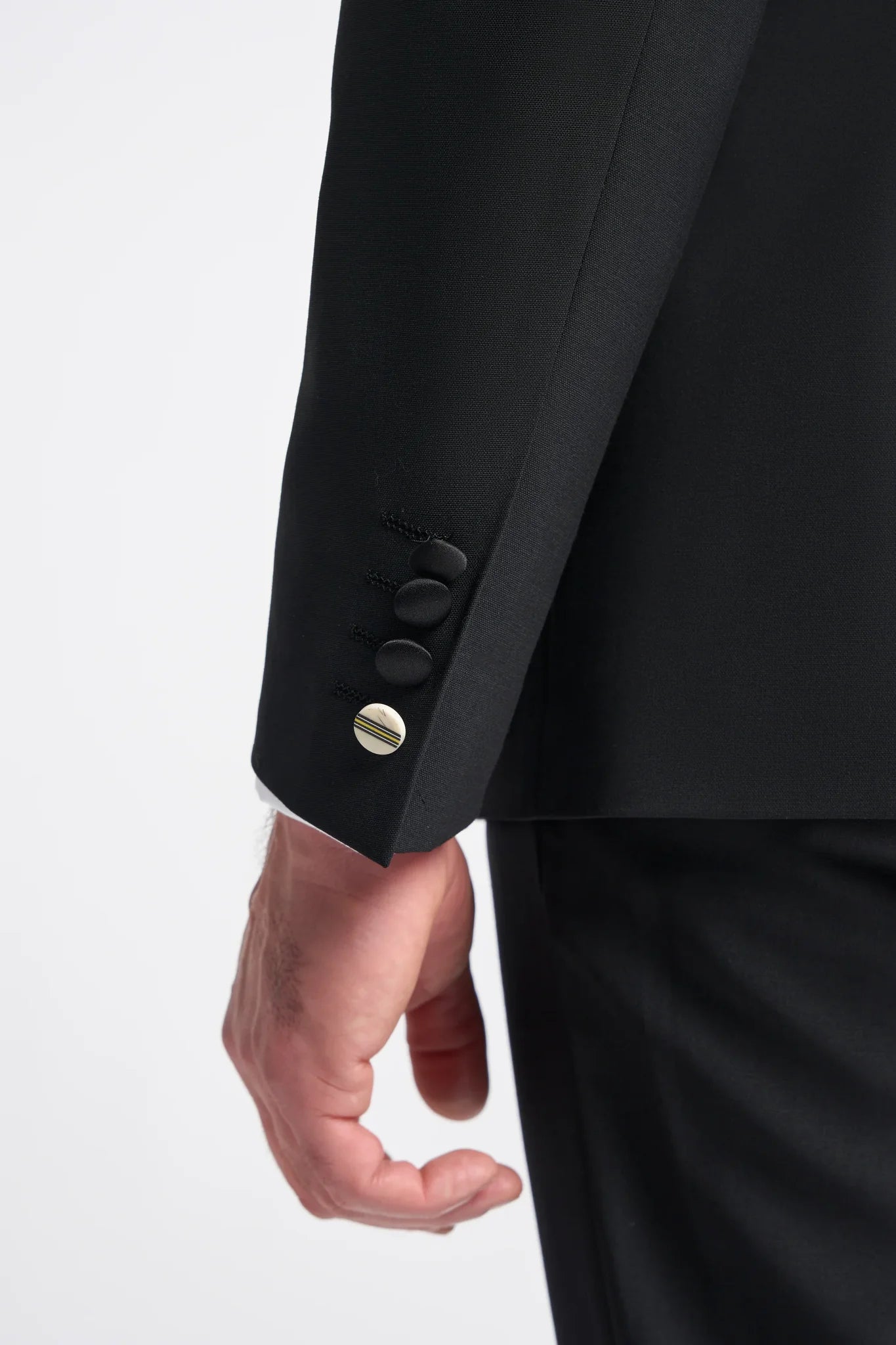 Aspen Black Double Breasted Wool Blend Tuxedo Suit Bundle