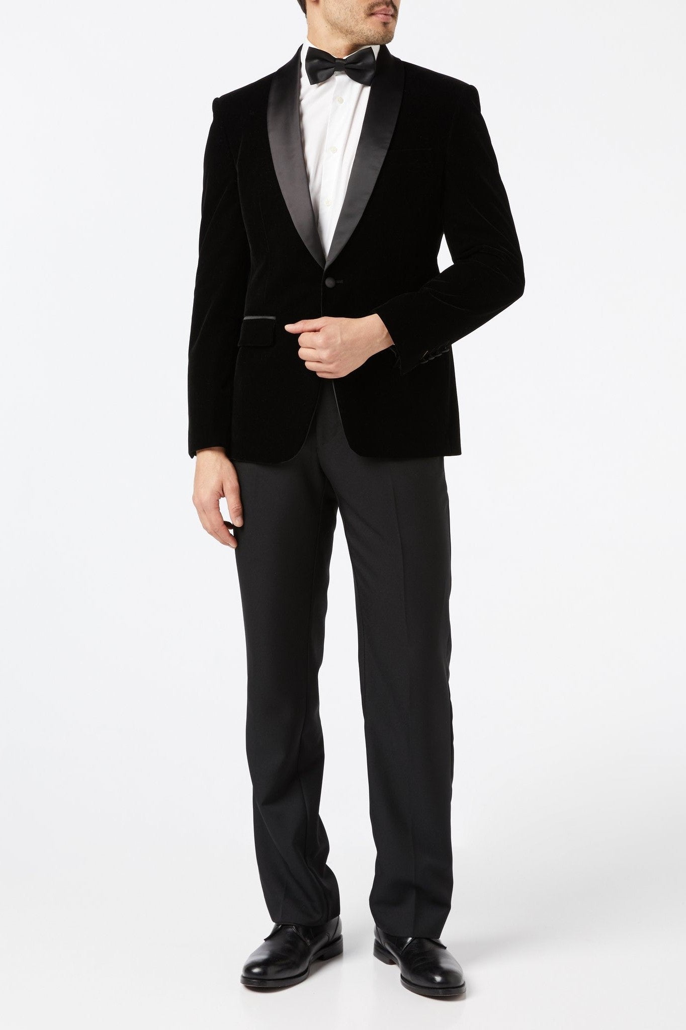 Men's Boys Black Velvet Tuxedo Prom Outfit