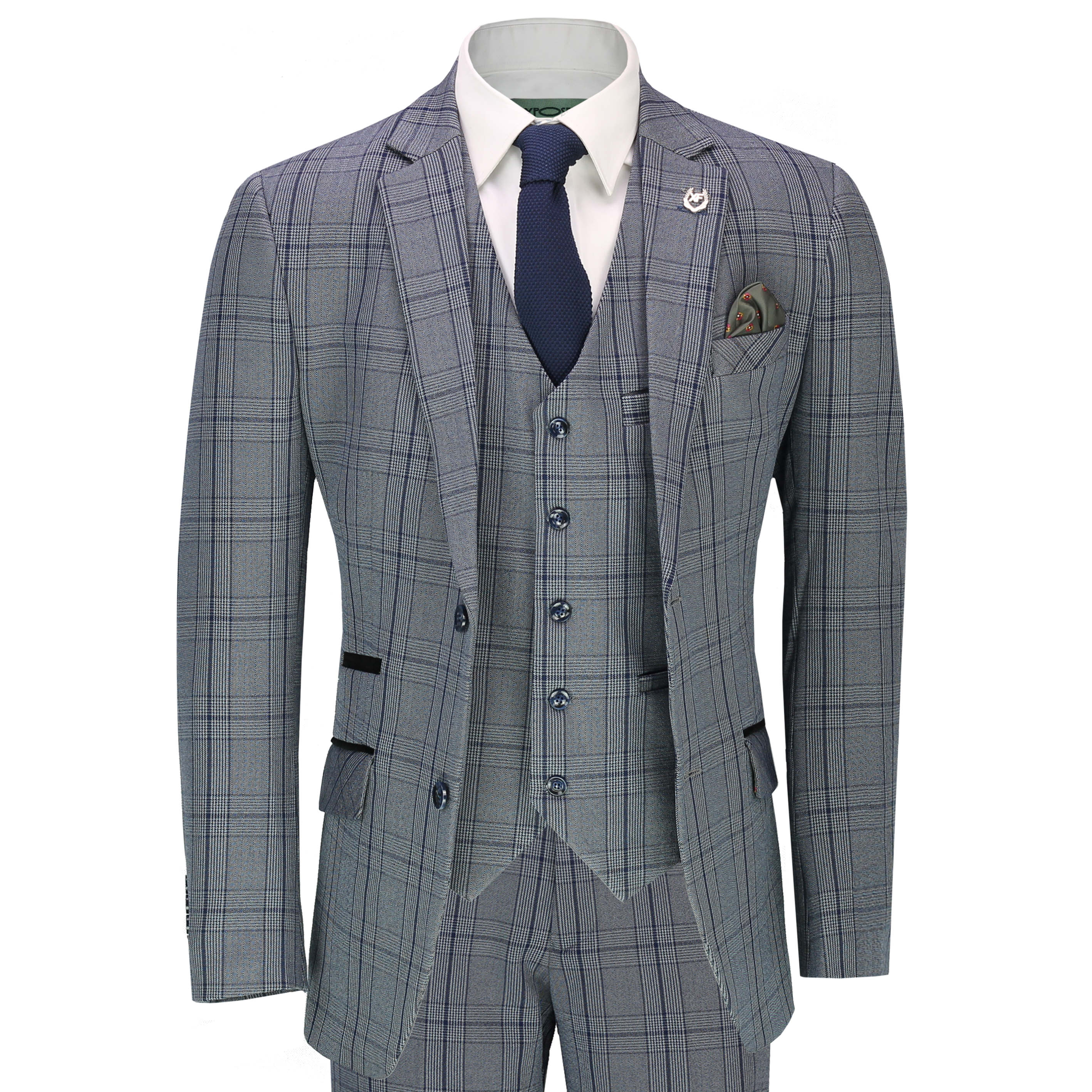 BEVAN – BLUE CHECKS SUIT