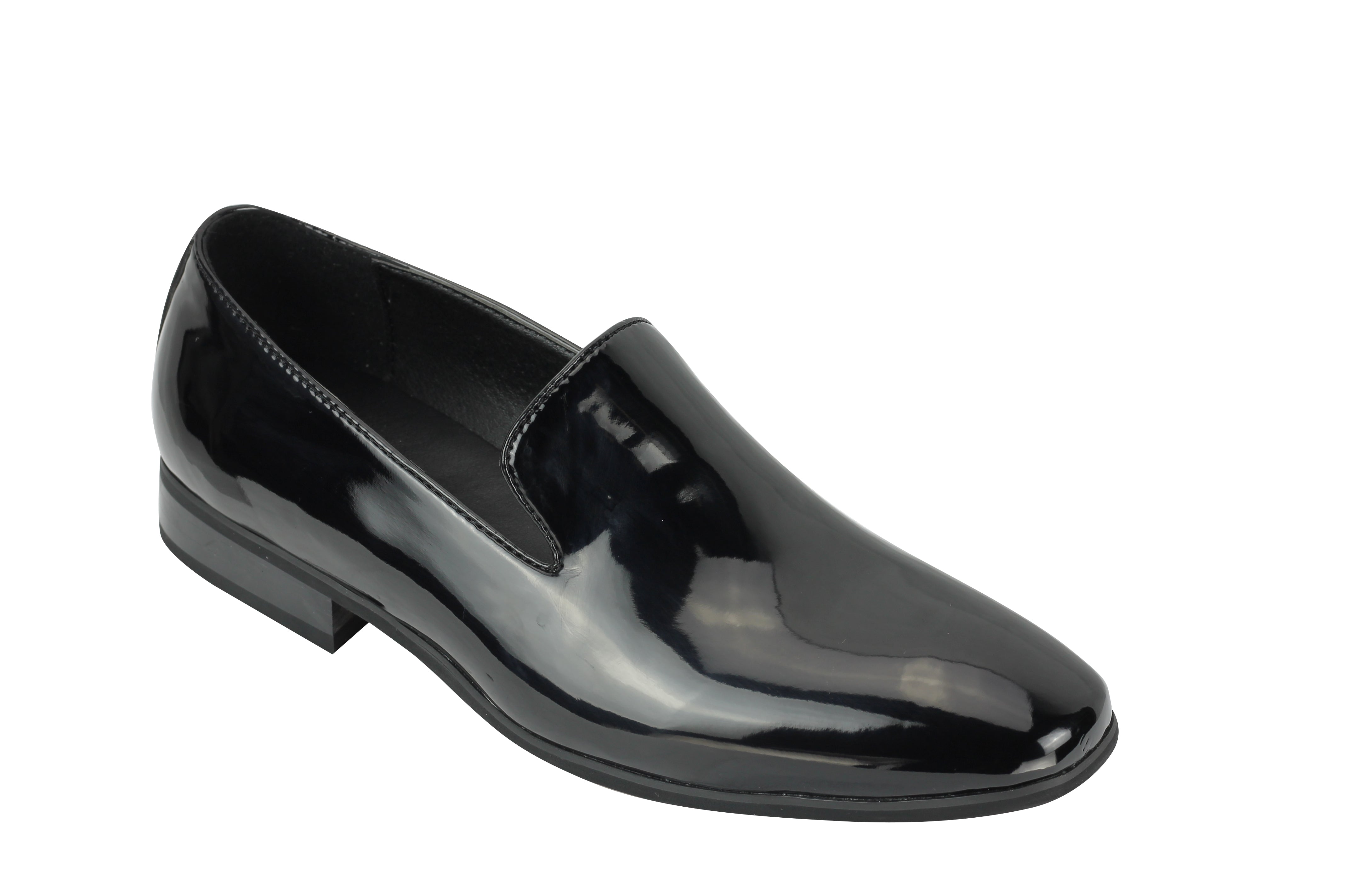 Faux Patent Leather Shiny Slip On Shoes