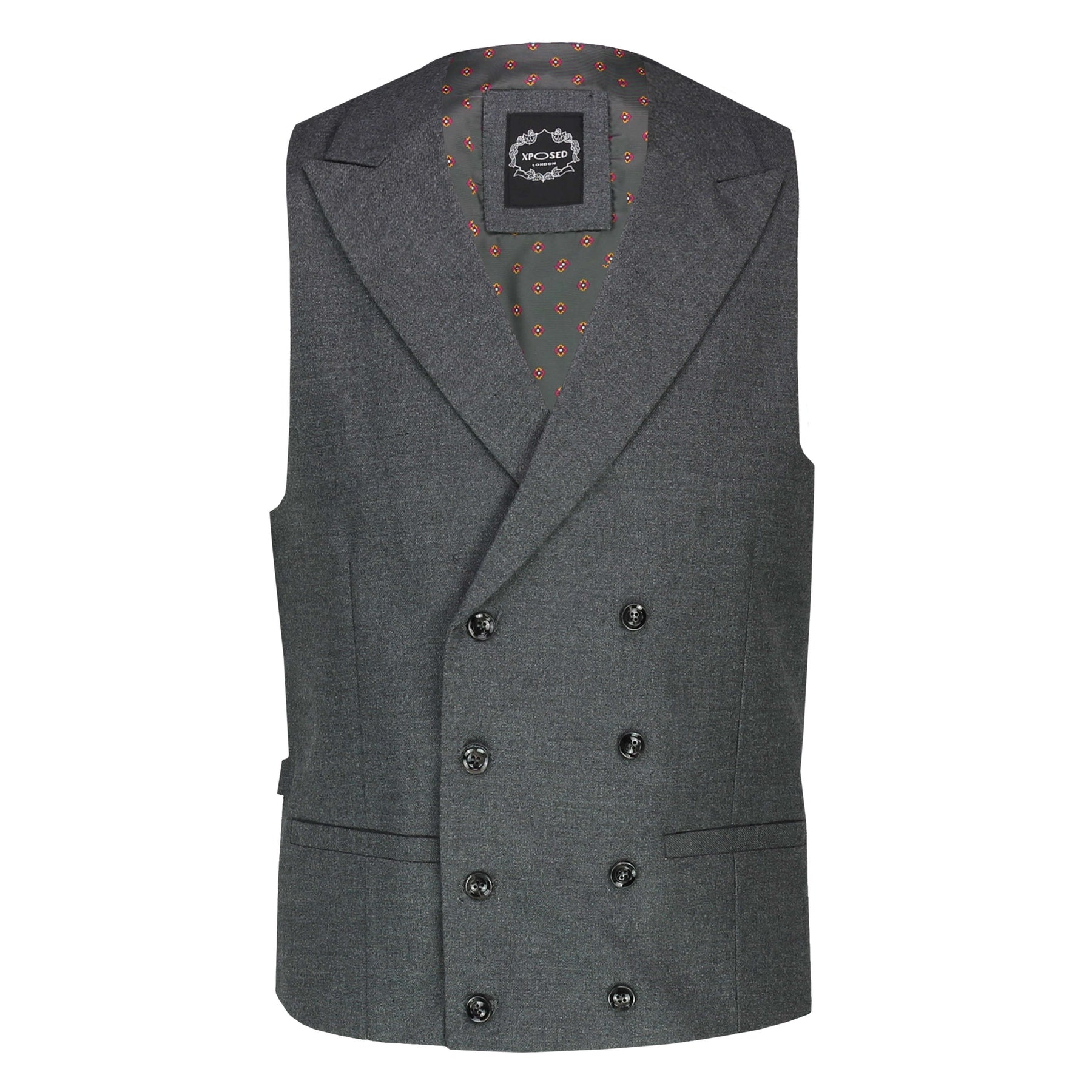 MAX DOUBLE BREASTED GREY WAIST COAT – XPOSED