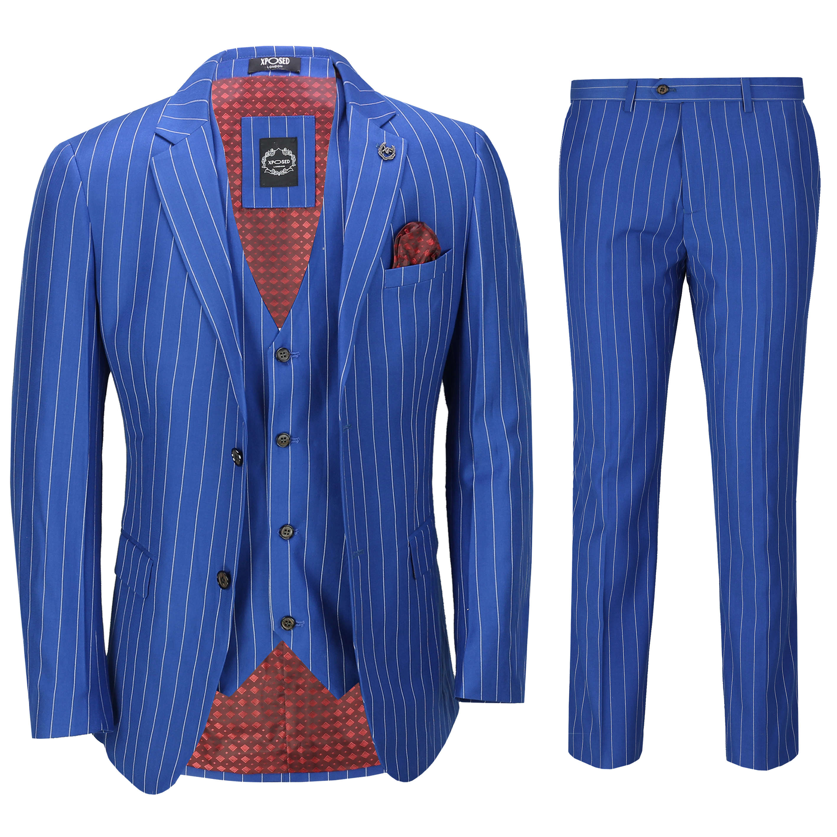 Blue Pin Stripe Suit