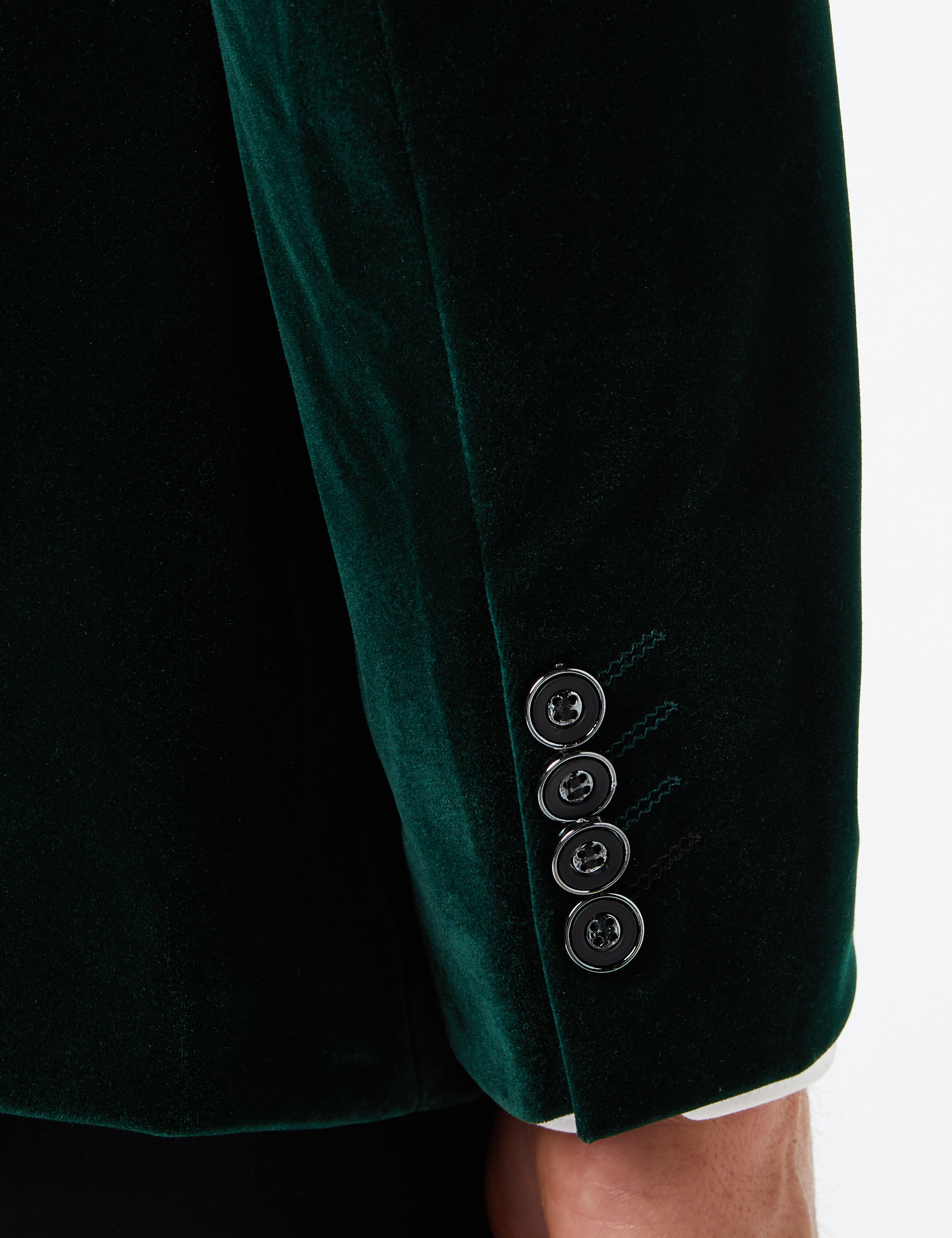 MAK - Veste de soirée en velours doux vert 