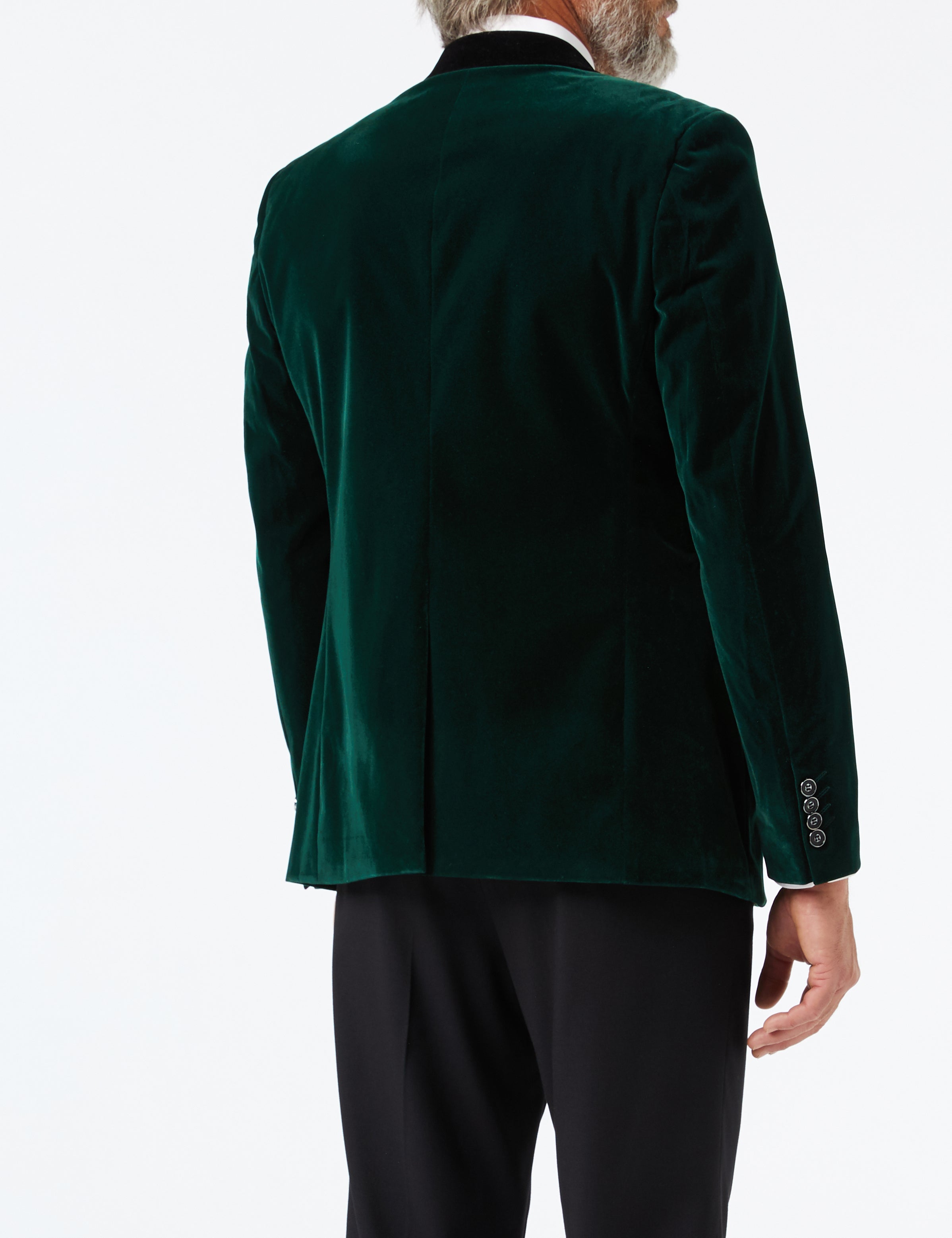 MAK - Veste de soirée en velours doux vert 