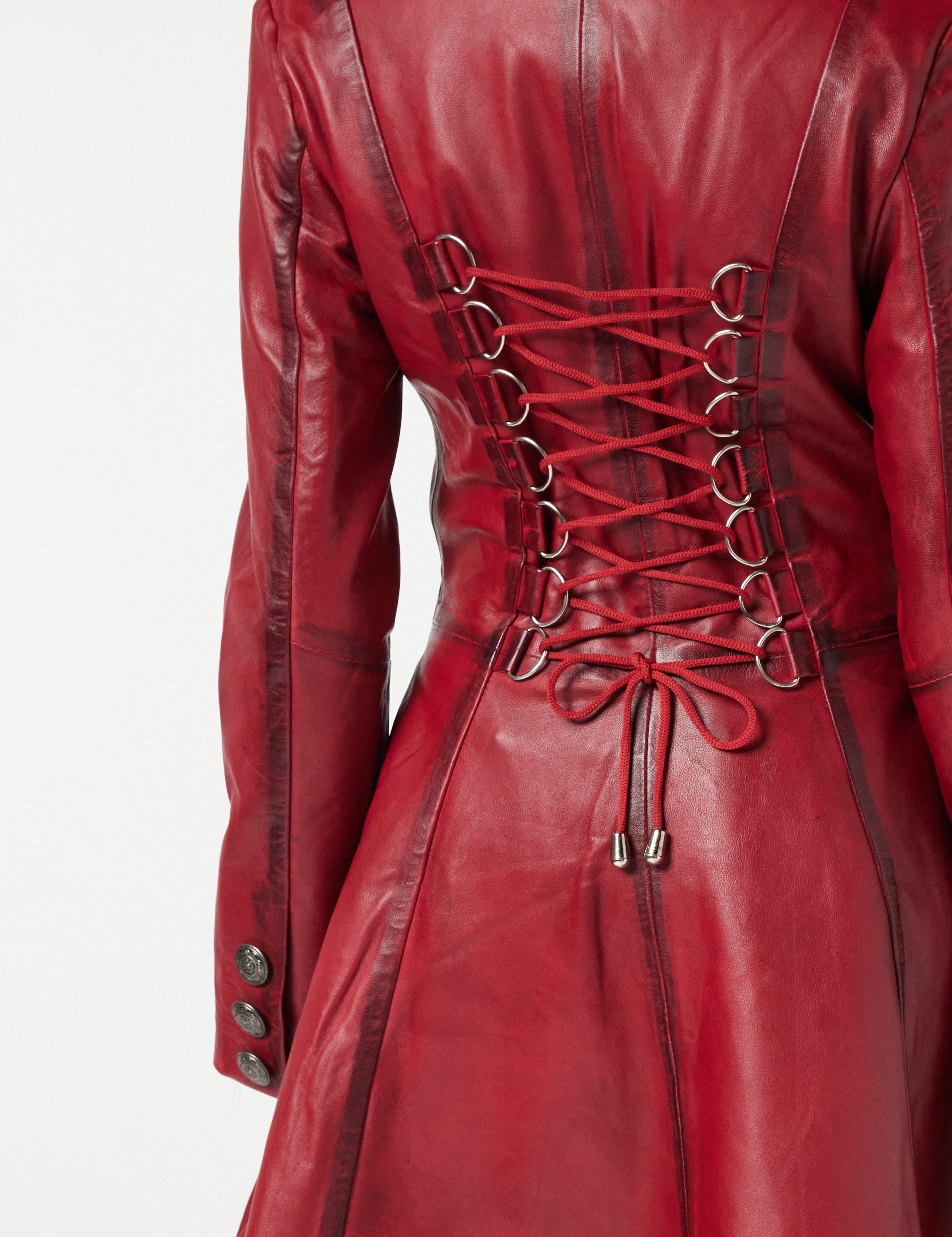 Veste en cuir victorienne