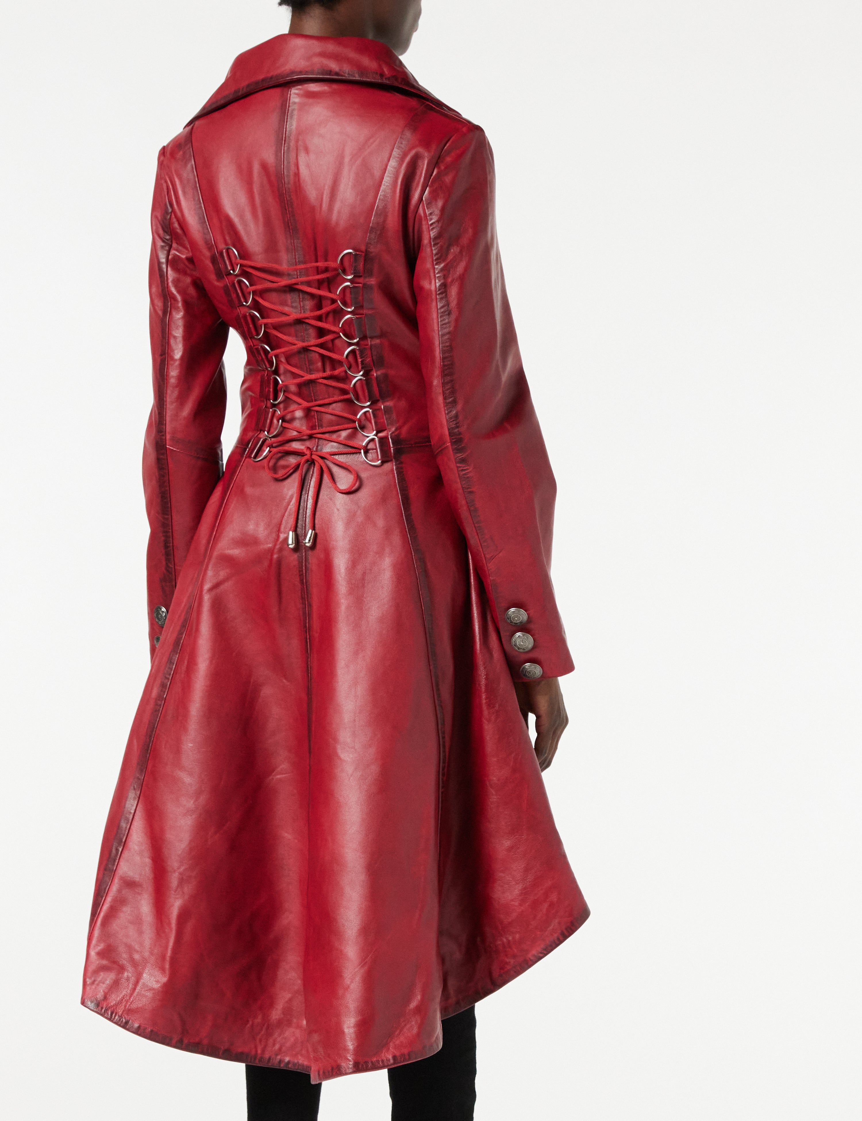 Veste en cuir victorienne