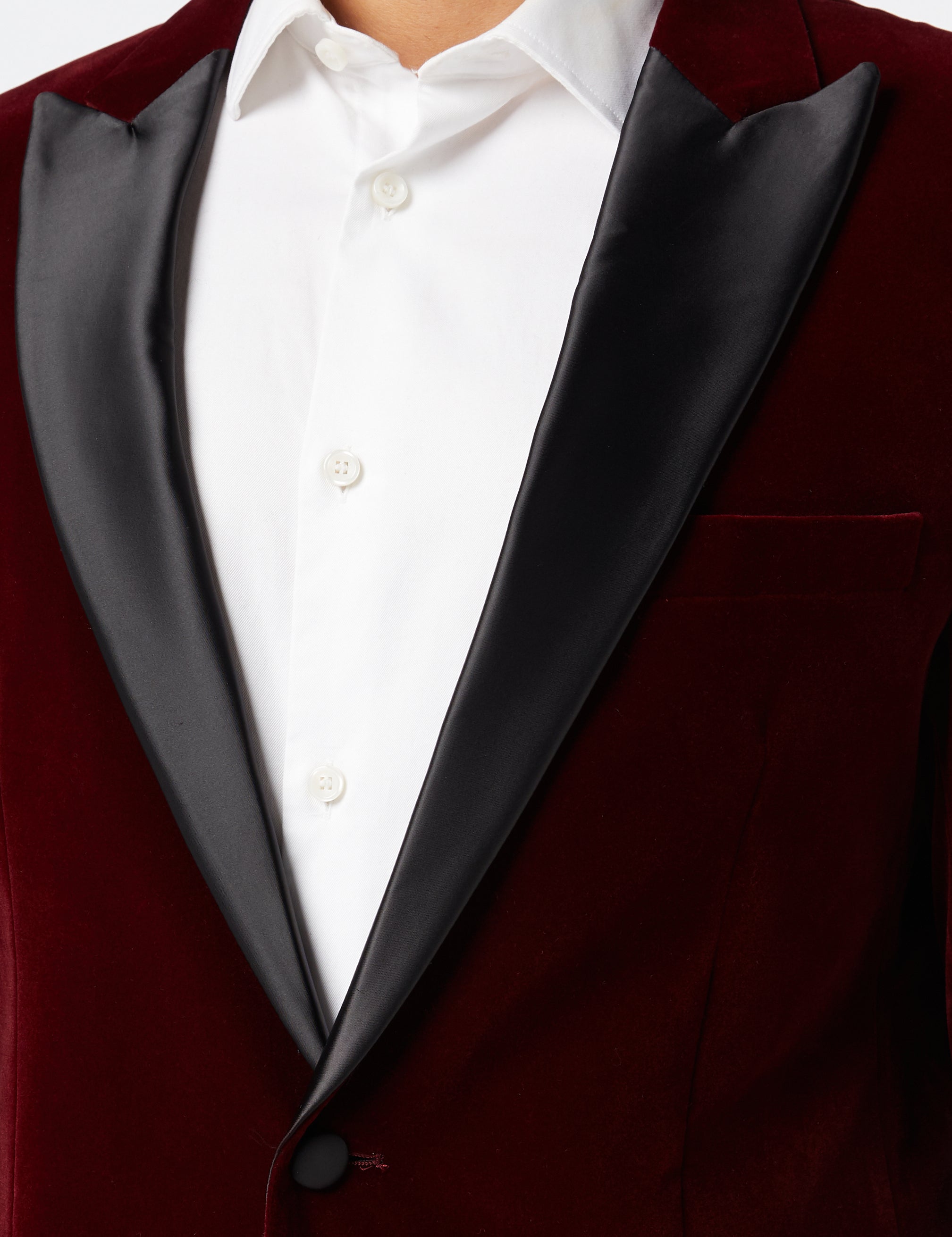 Dinner Burgundy Velvet Double Breasted Tuxedo Jacket