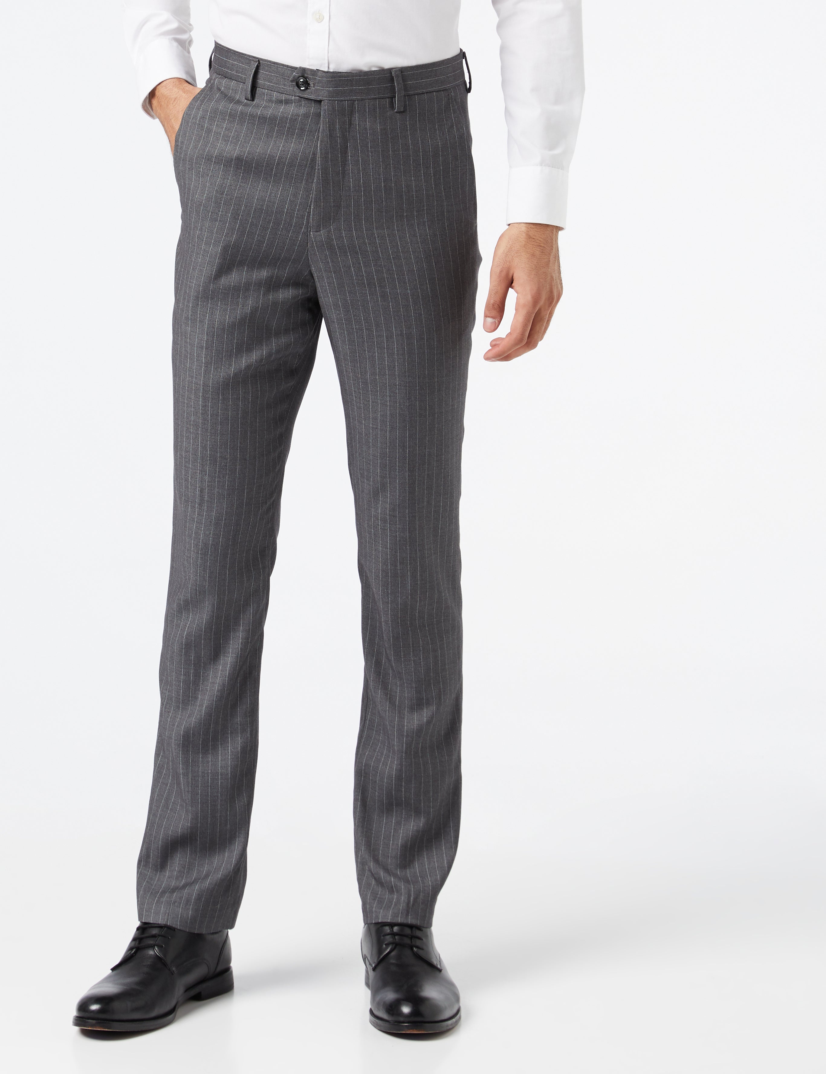 8 Piece Pin Stripe Grey Suit