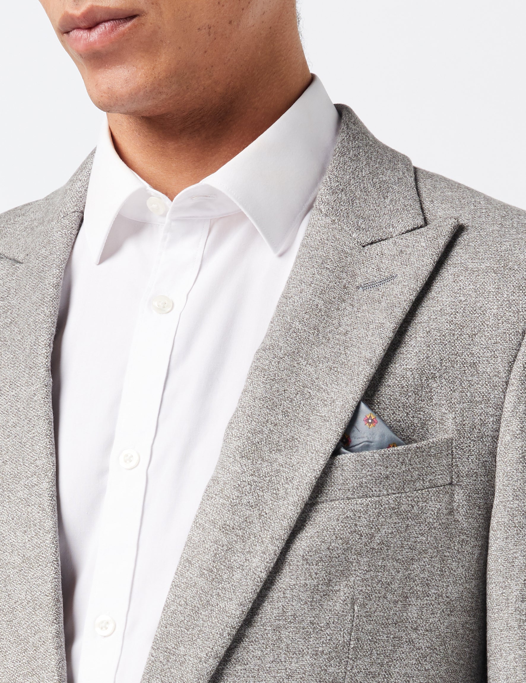 MARCO - BLAZER GRIS DÉCONTRACTÉ À BOUTONNAGE SIMPLE