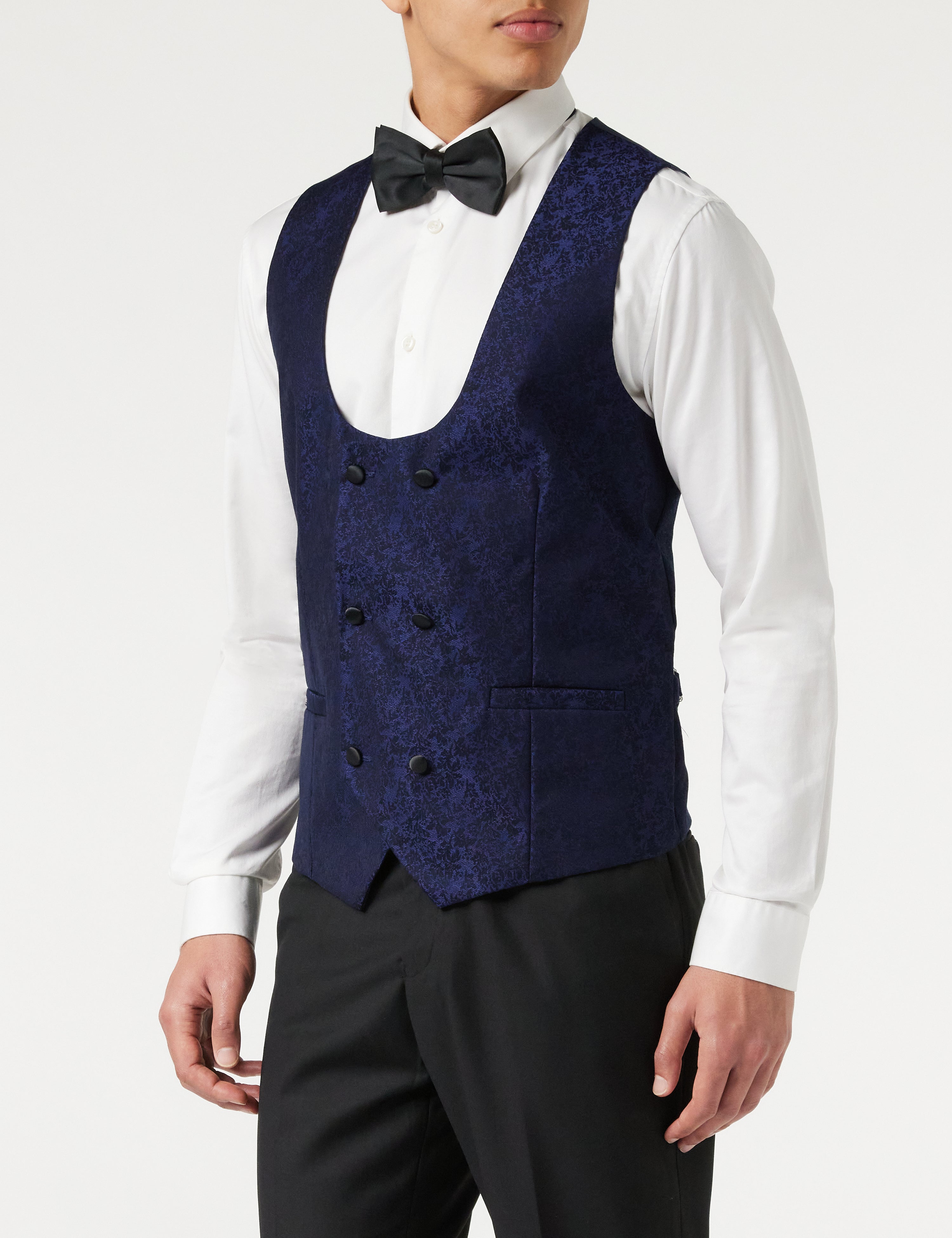 LUCA - BLUE PRINTED DINNER TUX JACKET