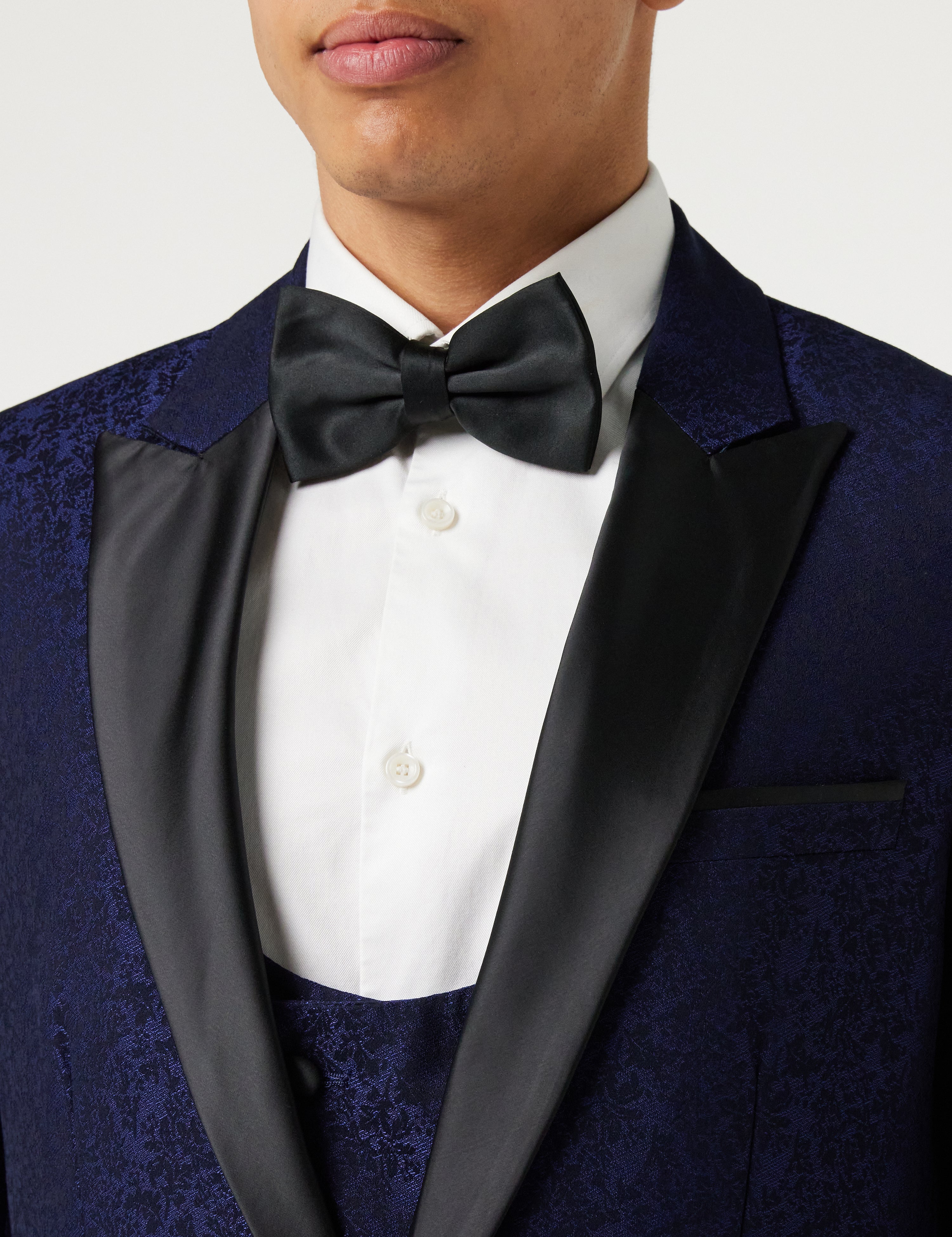 LUCA - VESTE DE SMOKING BLEU IMPRIMÉ