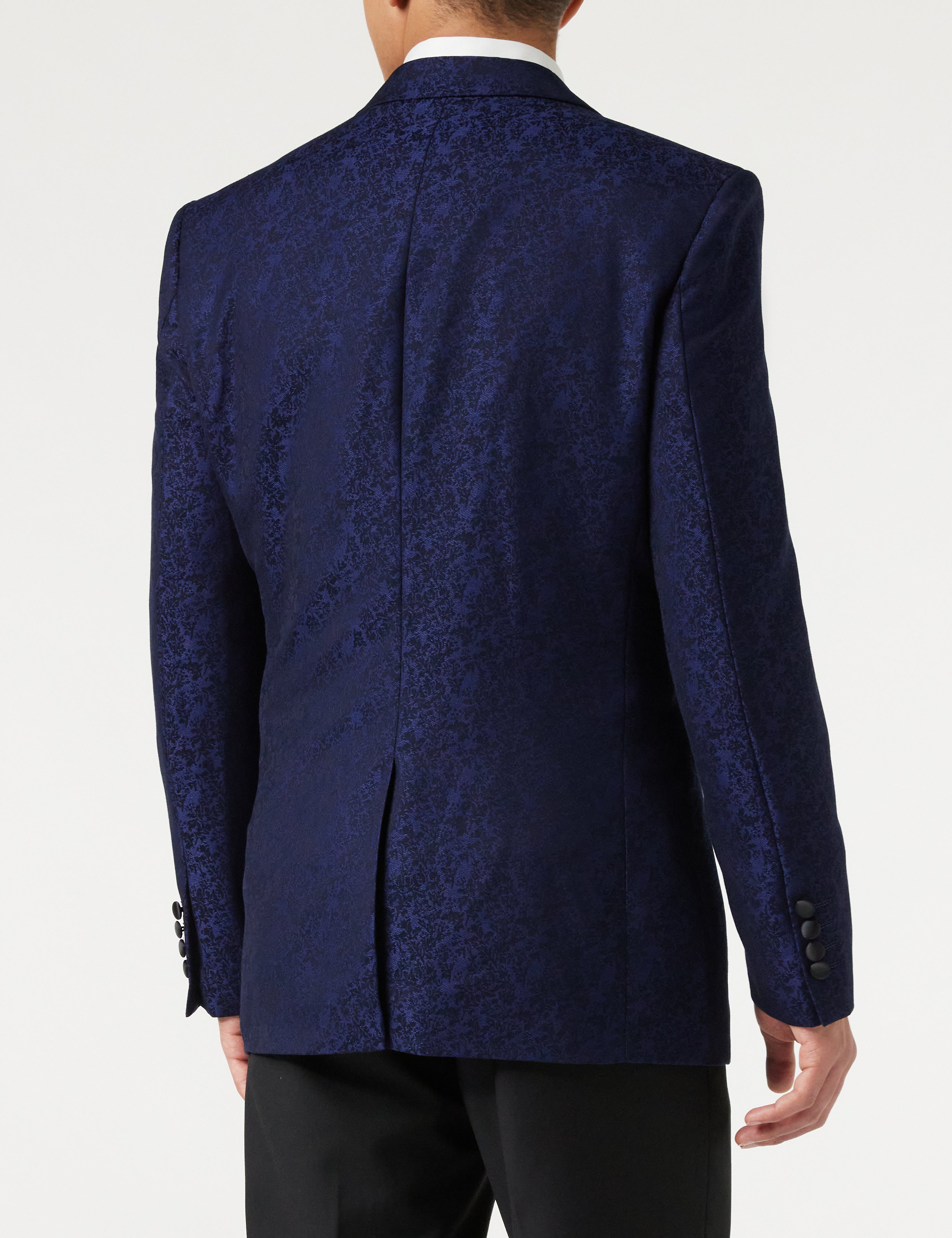 LUCA - BLUE PRINTED DINNER TUX JACKET