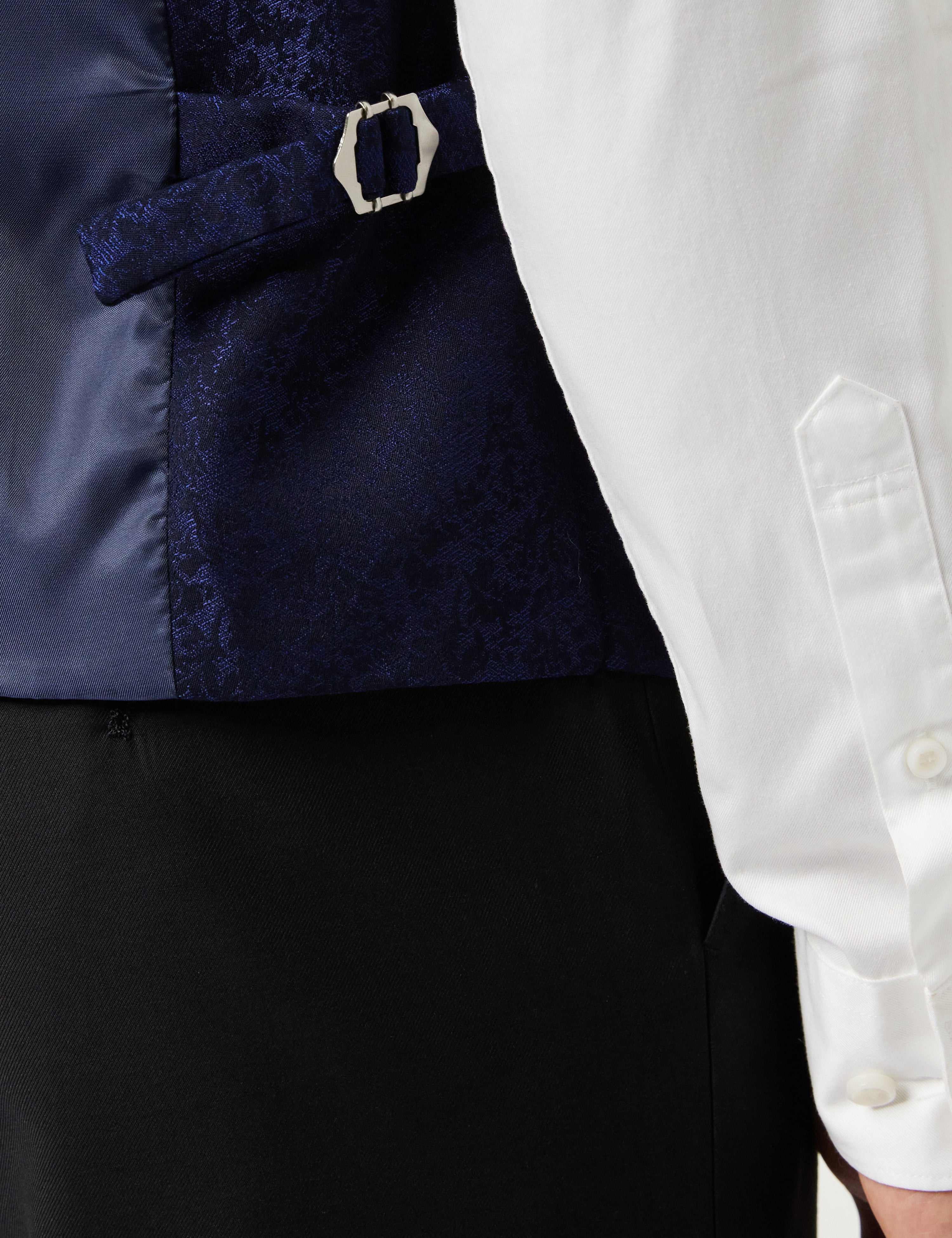 LUCA - VESTE DE SMOKING BLEU IMPRIMÉ