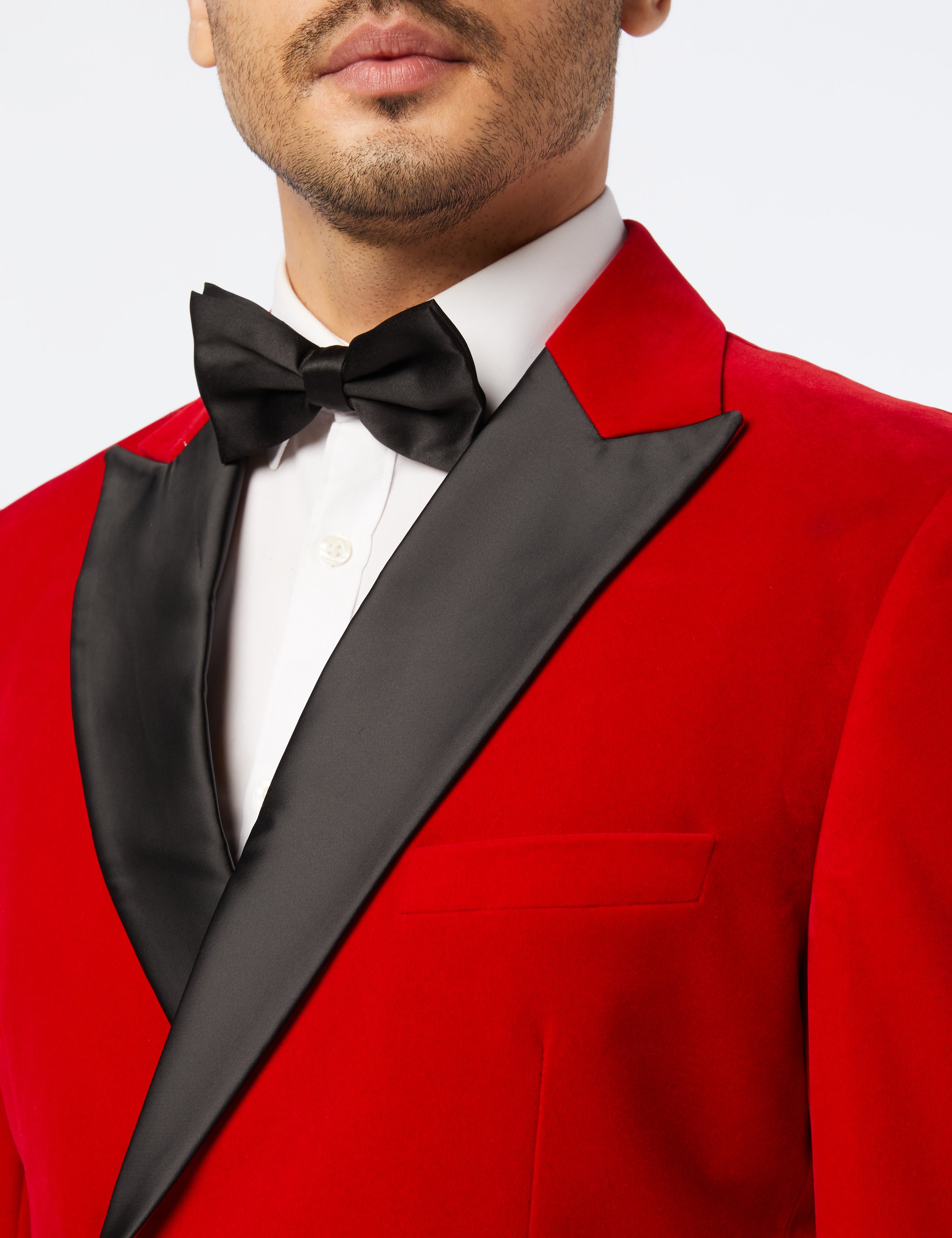 Red Soft Velvet Dinner Jacket