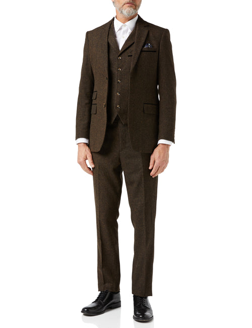 CALVIN – BRAUNER TWEED-ANZUG