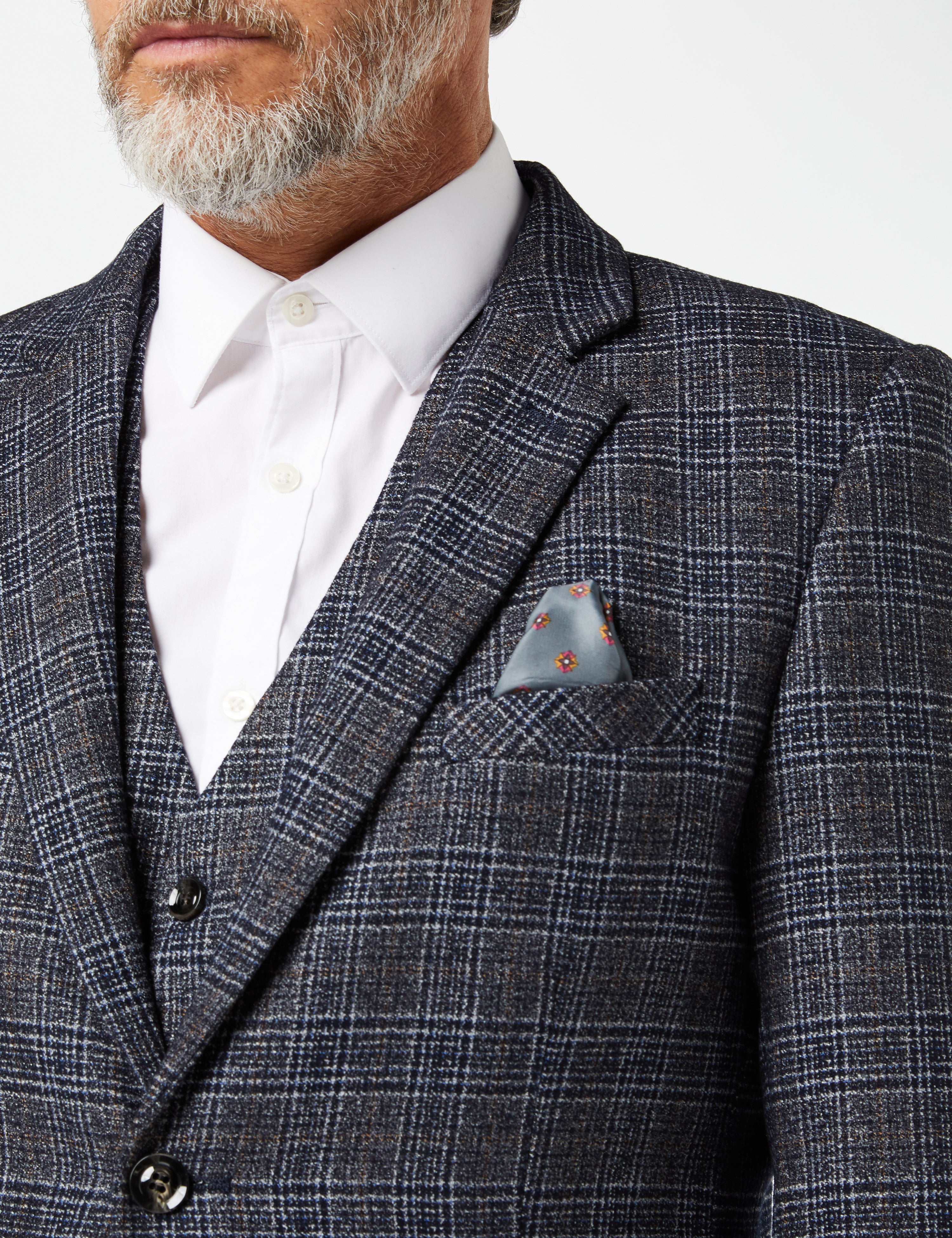 Grey Tweed Check Suit