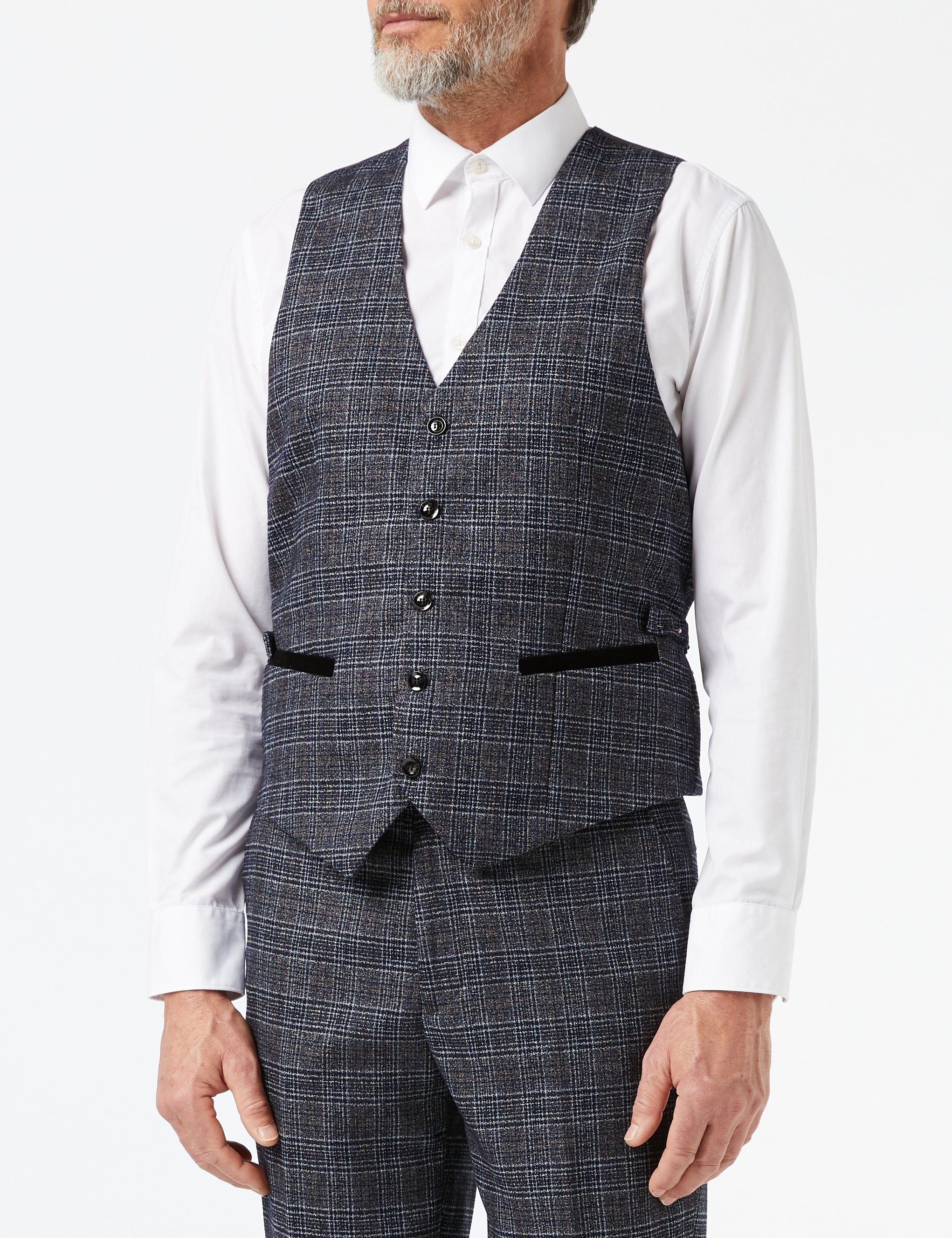 Grey Tweed Check Suit