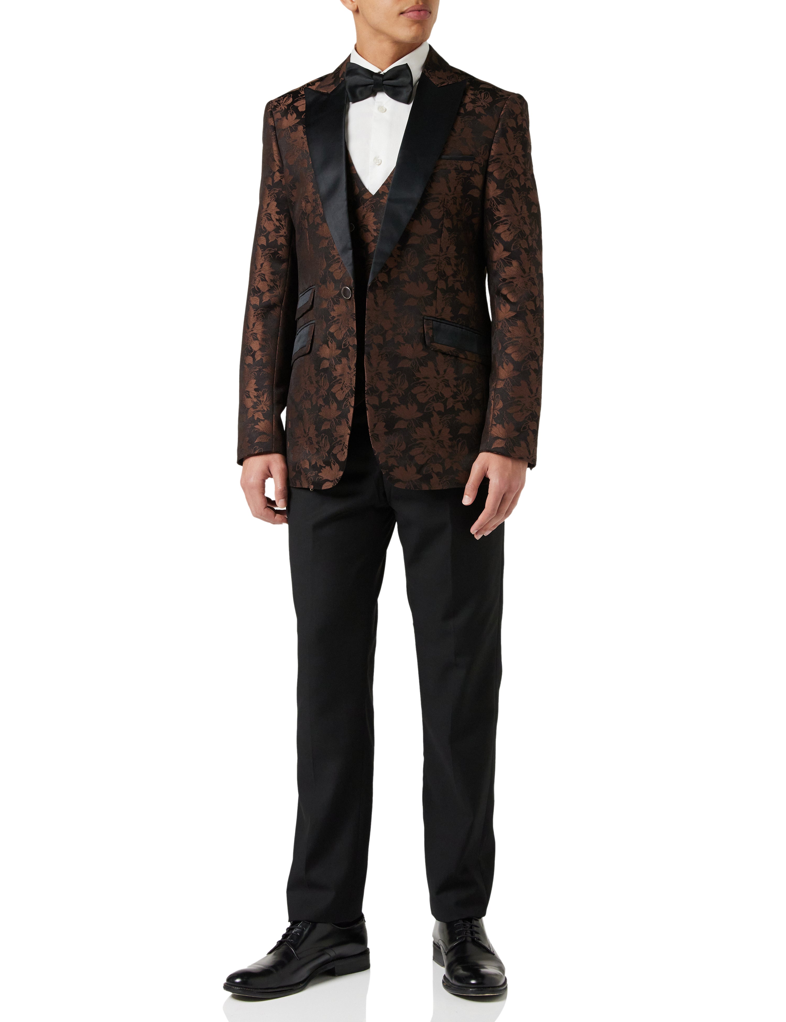 Grooms 3 Piece Wedding Suit -Brown