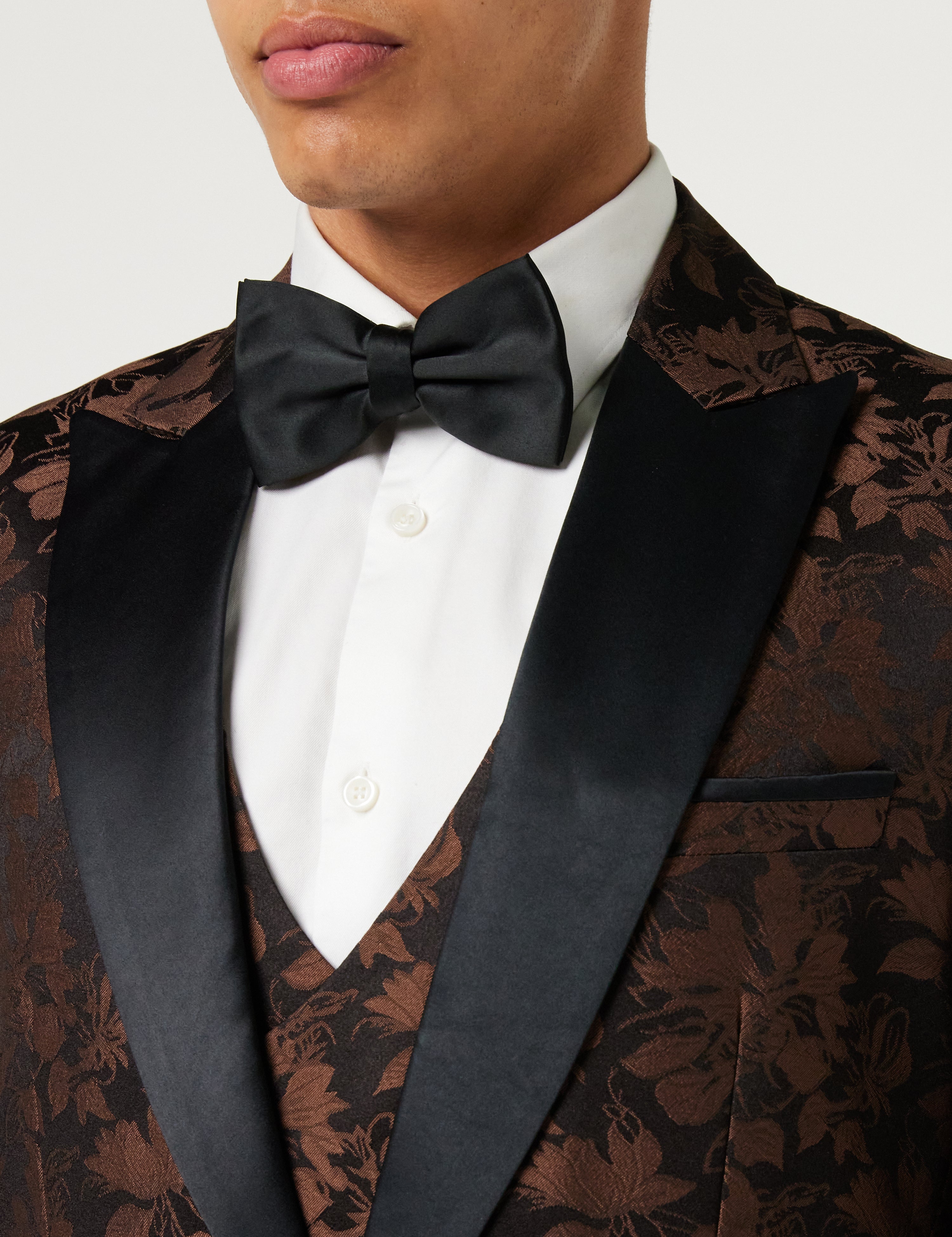 Grooms 3 Piece Wedding Suit -Brown