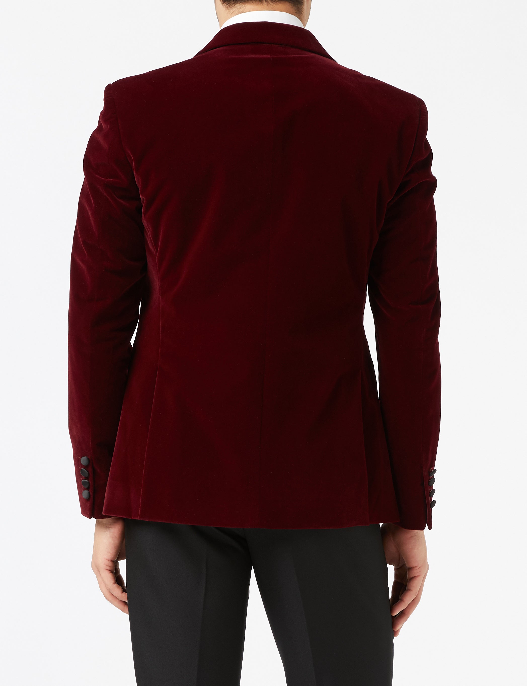 Burgundy Soft Velvet Dinner Jacket