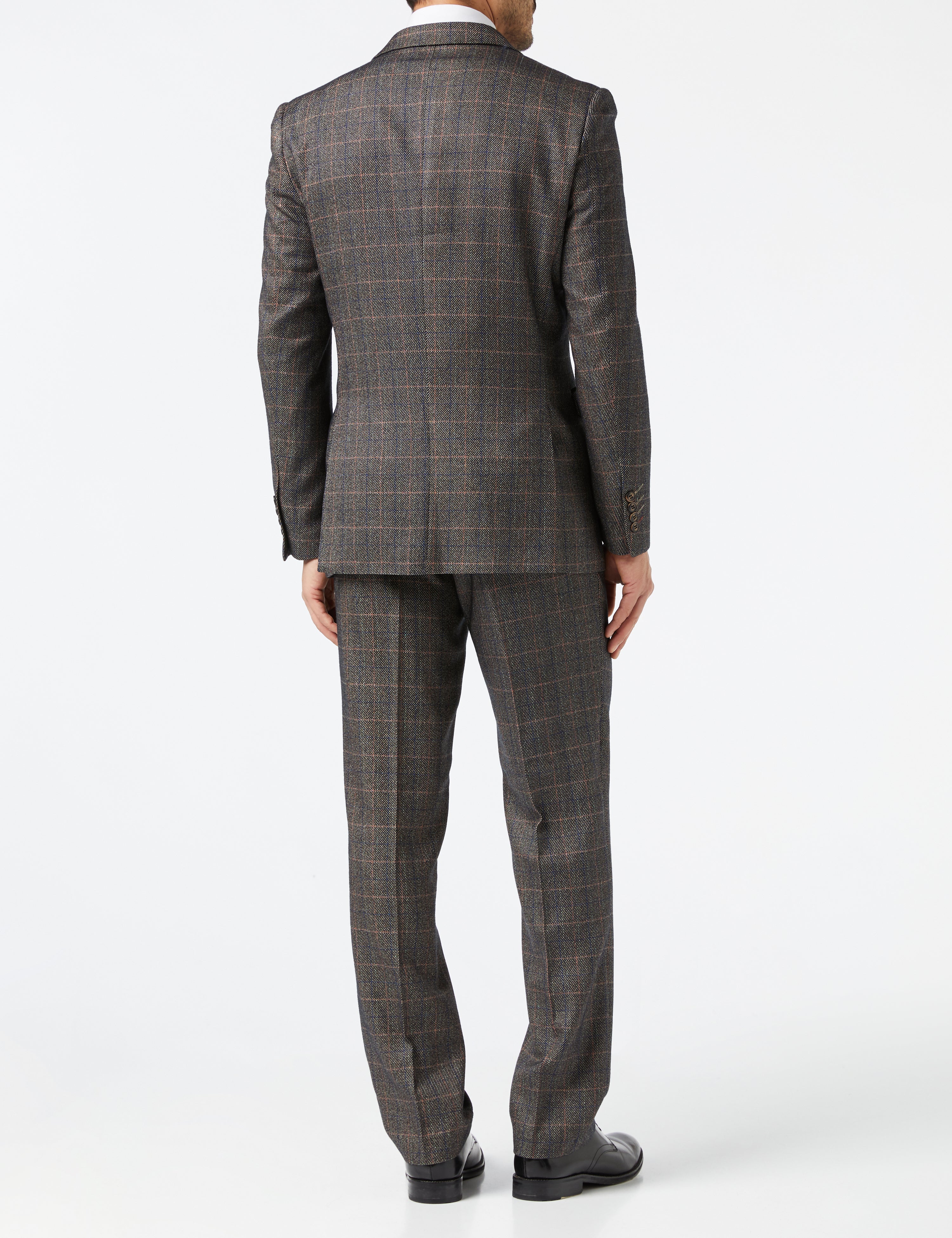 Brown Tweed Check Suit
