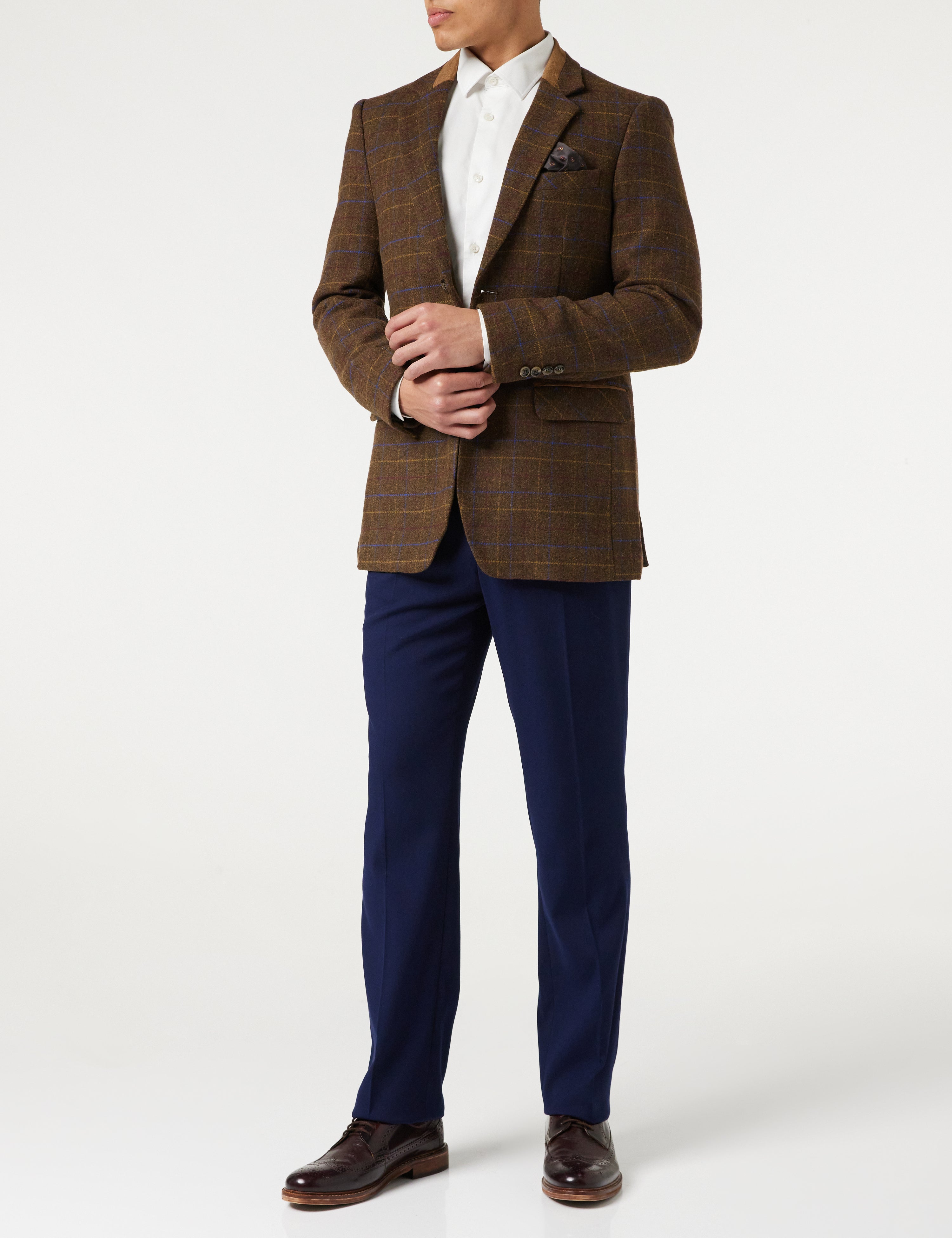 CHESTER - Brown Tweed Check Blazer