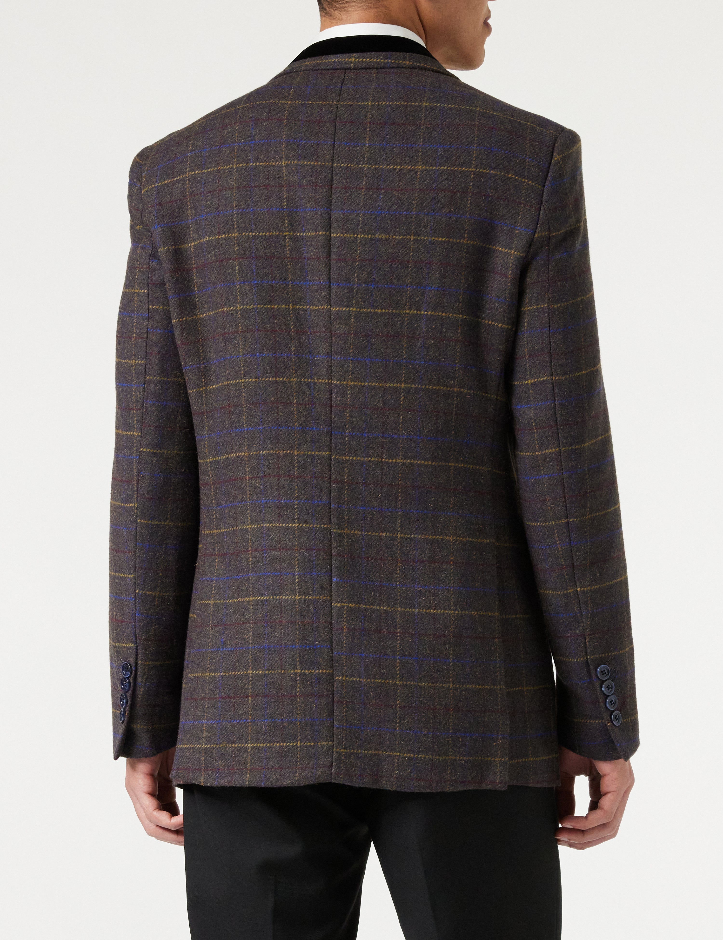 MADISON - VESTE UNIE À CARREAUX EN TWEED MARRON