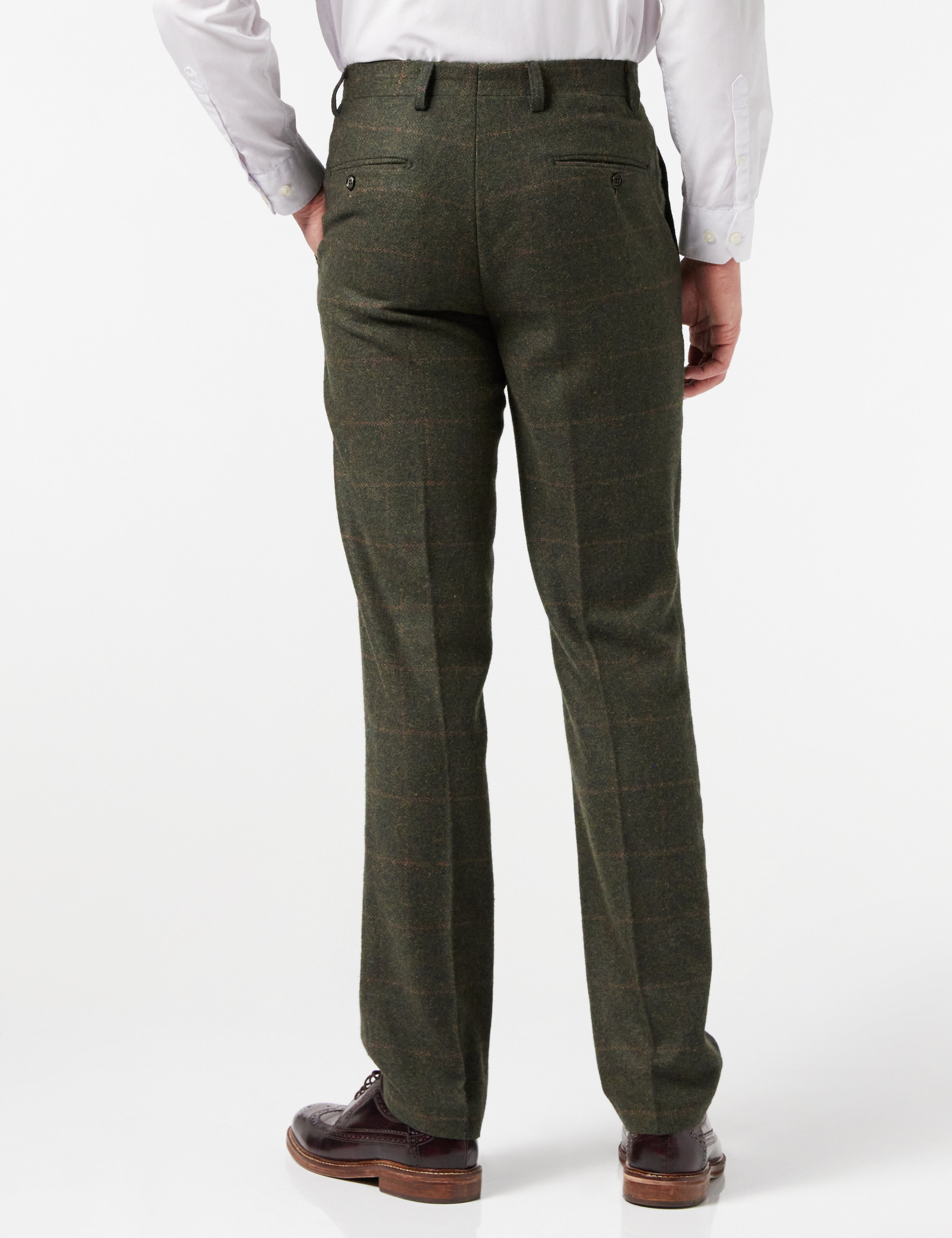 Green Tweed Check Suit Trouser