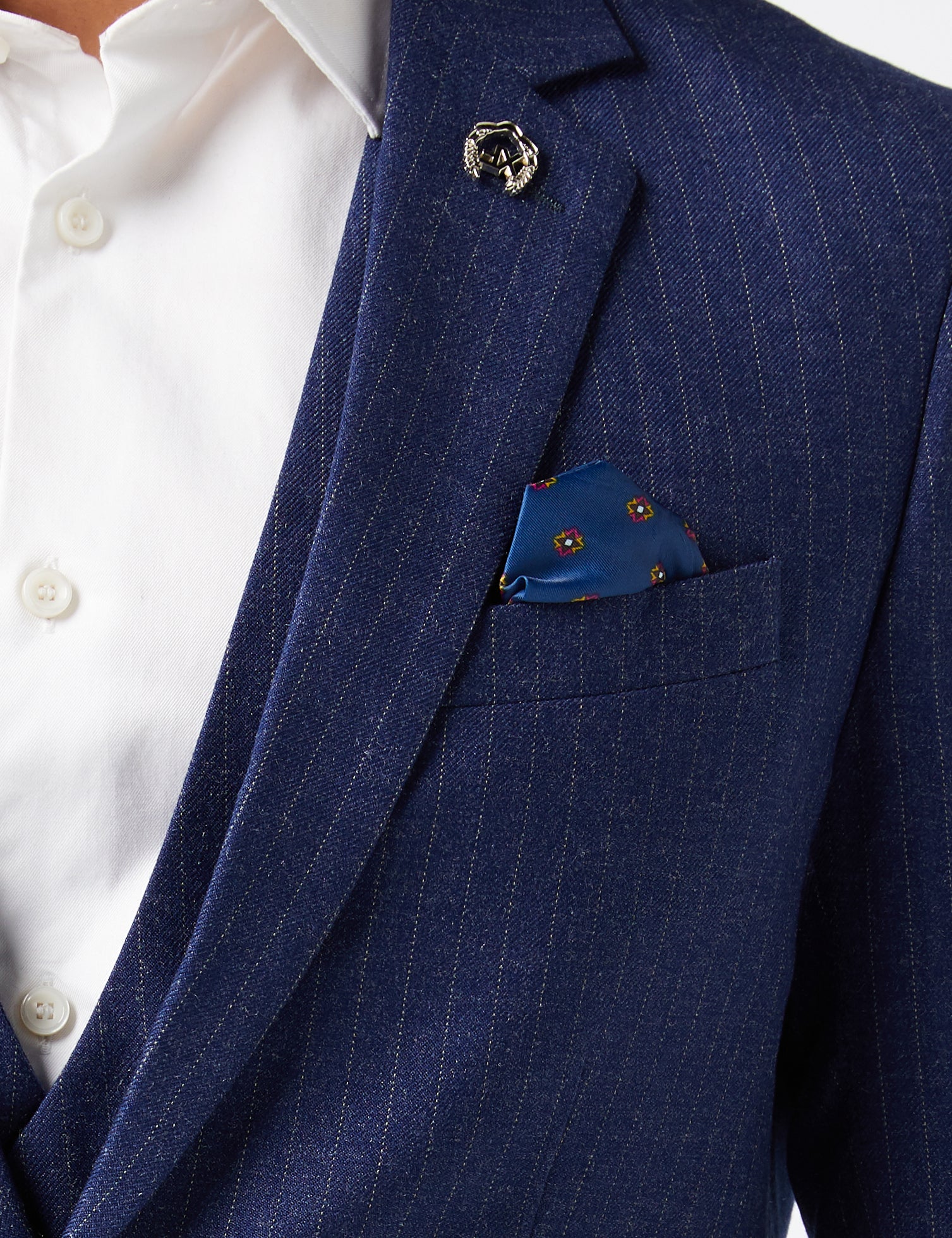 Mens 3 Piece Suit Blue Pinstripe 1929 S Gatsby Tailored Jacket Waistcoat Trouser